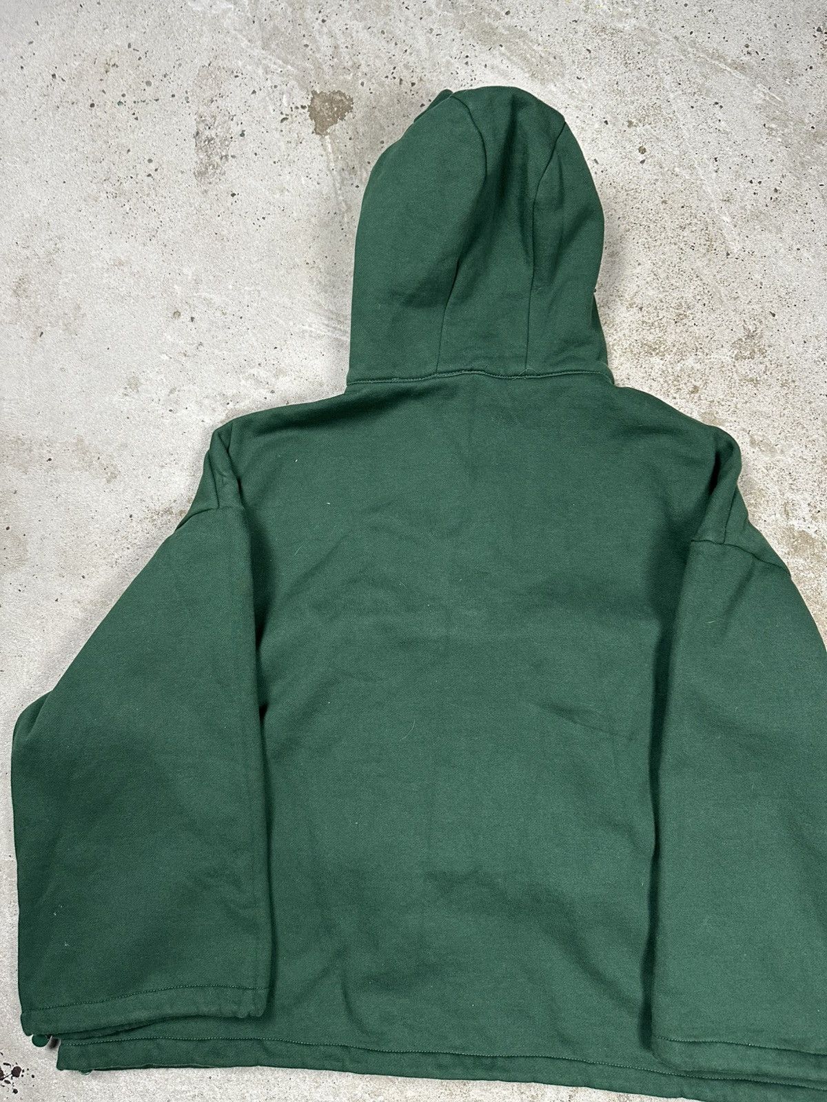 Japanese Brand Vintage Y2K Bootle Green Boxy Fit Blank Front Pocket Hoodie Size US L / EU 52-54 / 3 - 11 Thumbnail