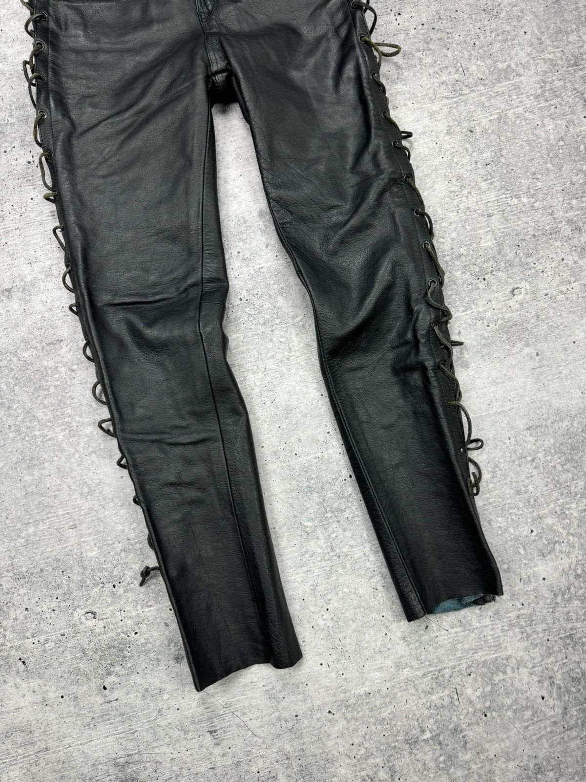 Genuine Leather × Vintage Vintage 90’s Y2K Style Casual Cowboy Genuine Leather Pants Size US 30 / EU 46 - 2 Thumbnail