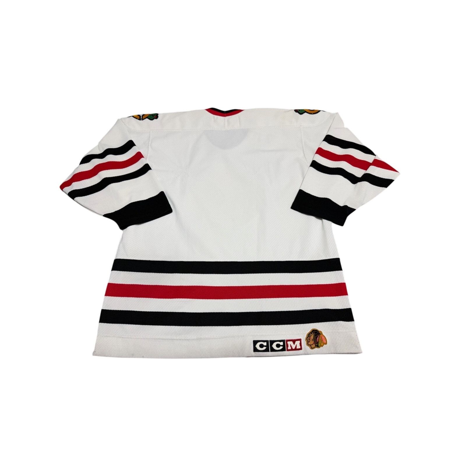 Ccm Vintage Chicago Blackhawks Jersey White NHL Hockey CCM 90s Size US L / EU 52-54 / 3 - 2 Thumbnail