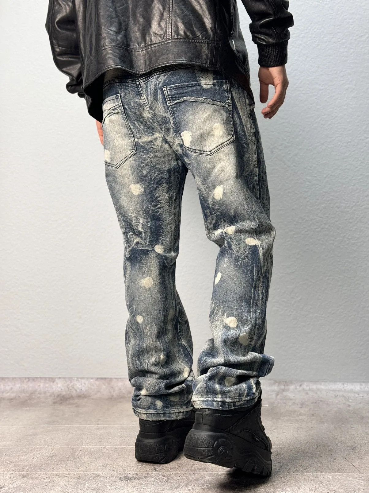 Designer × Leather VINTAGE CASUAL BALENCIAGA STYLE LEATHER PANTS MOTO RACING Size US 32 / EU 48 - 12 Thumbnail