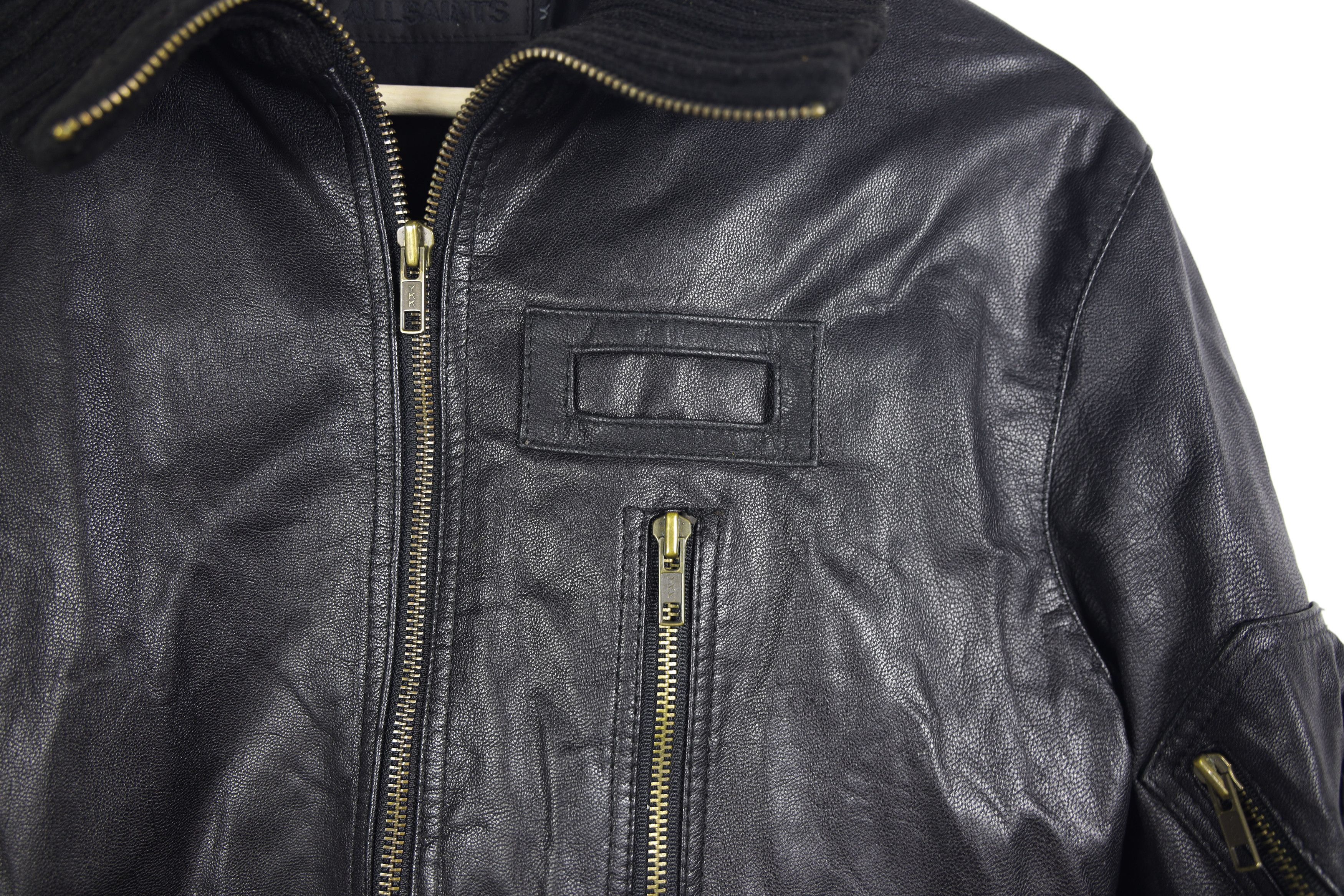 Allsaints All Saints Black Leather Bomber Jacket Small Size US S / EU 44-46 / 1 - 7 Thumbnail