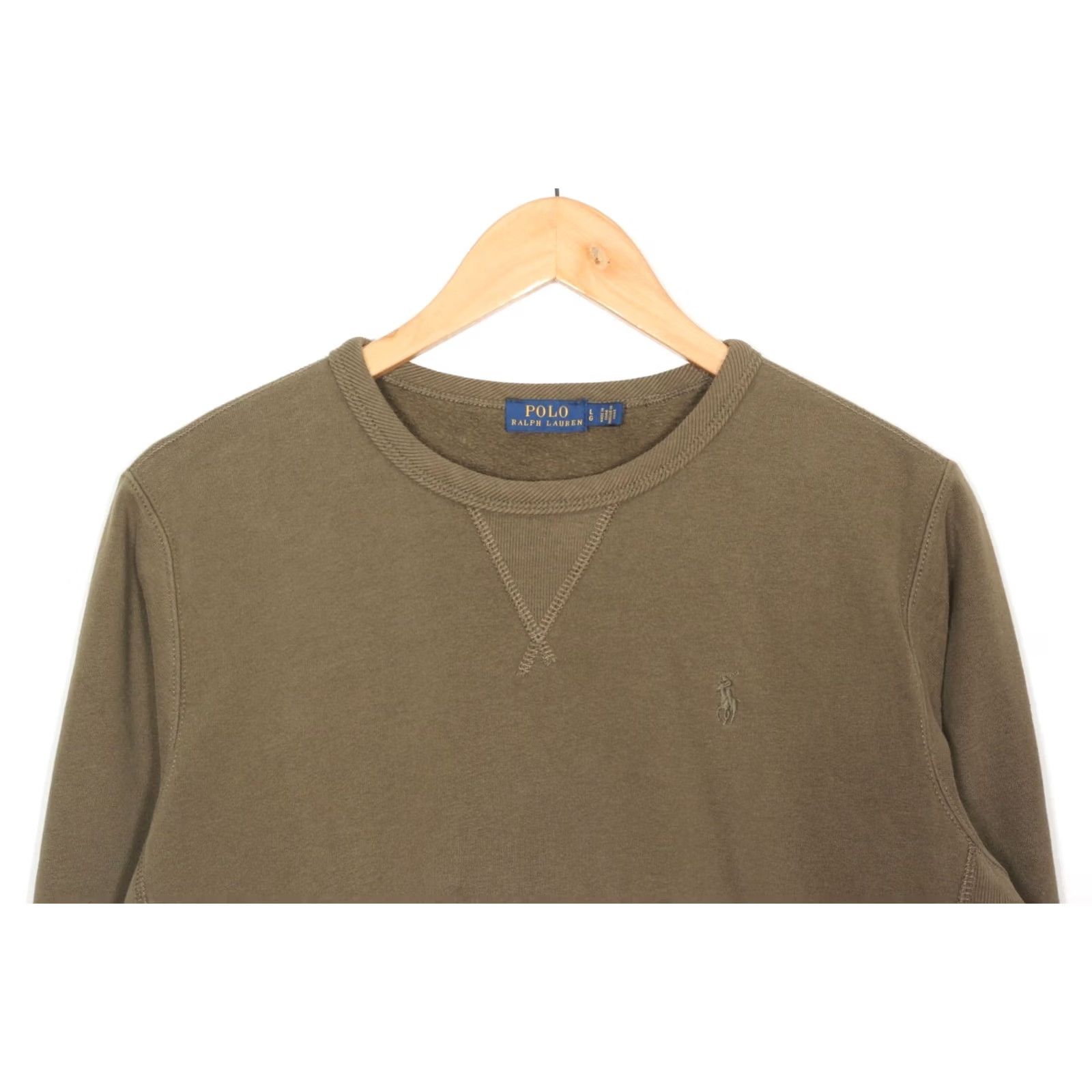 Polo Ralph Lauren Polo Ralph Lauren Crew Neck Pullover Sweatshirt Women L Olive VR3551 Size L / US 10 / IT 46 - 2 Thumbnail