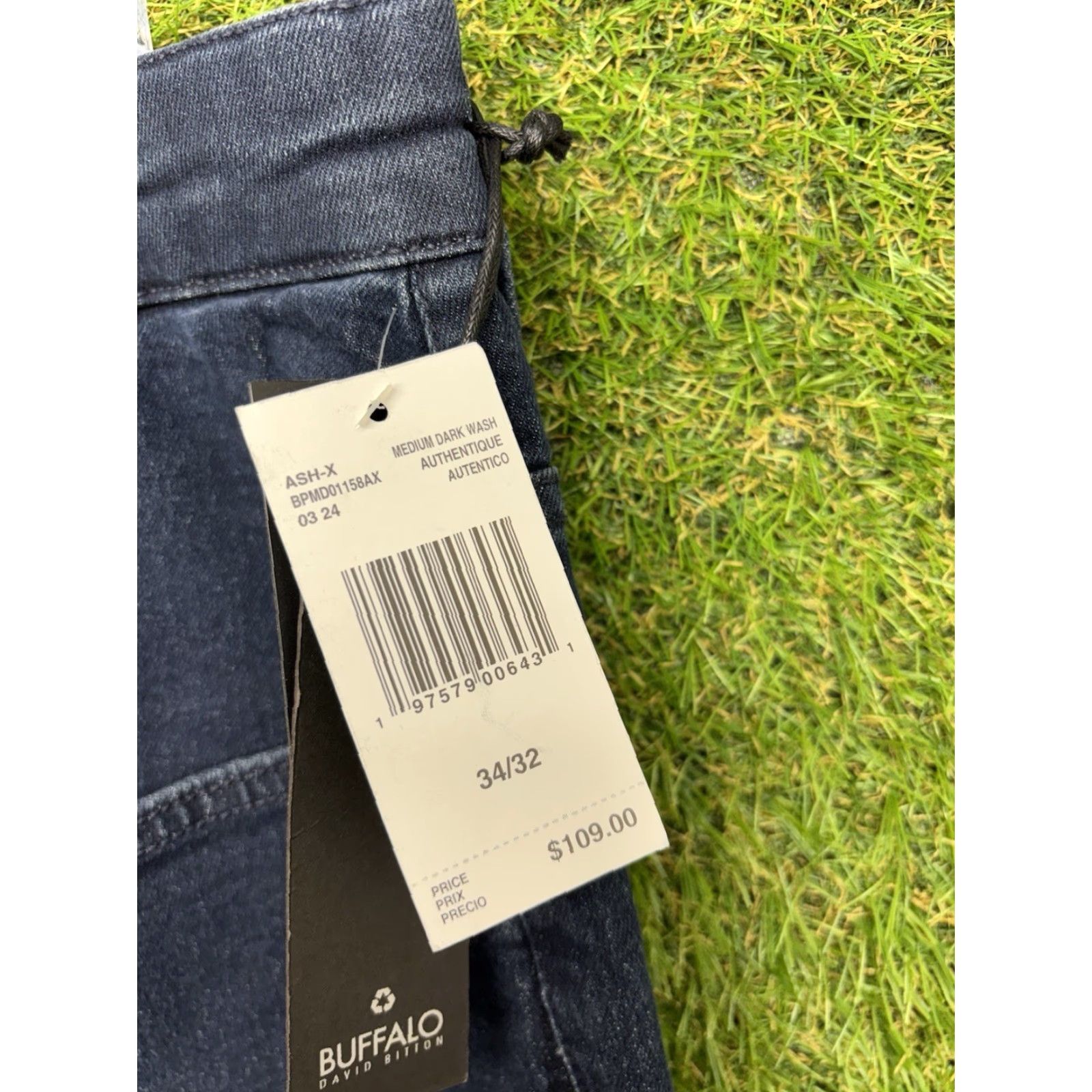 Buffalo David Bitton Buffalo David Bitton Jeans Mens 34x32 Slim Fit Straight Blue Ash-X Stretch NWT Jeans Size US 34 / EU 50 - 3 Thumbnail