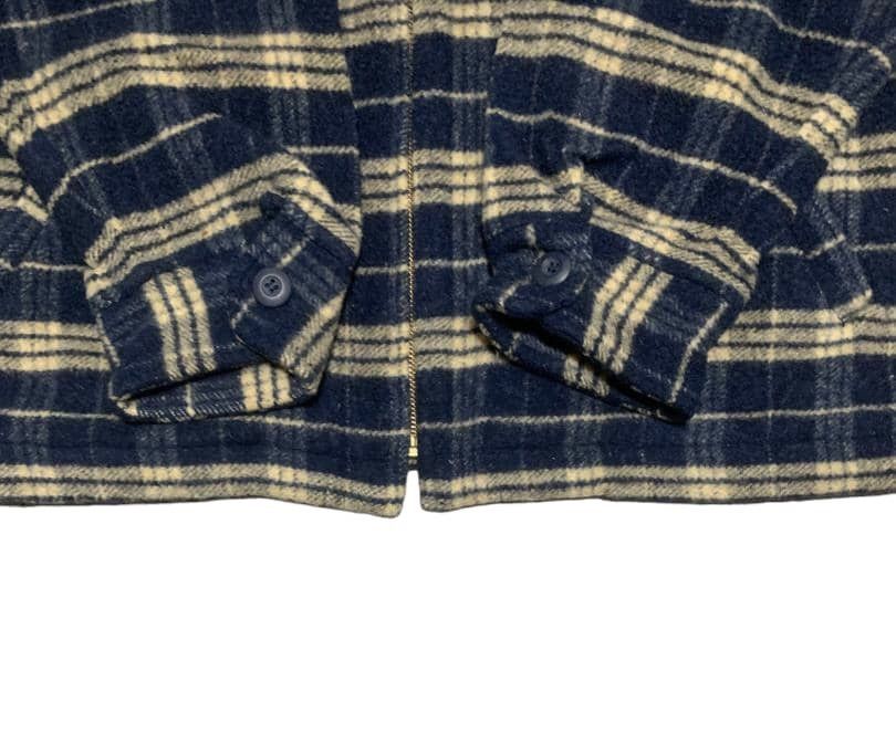 Vintage ROC&USC Plaid Wool Flannel Shirt Jacket Zipper Ups