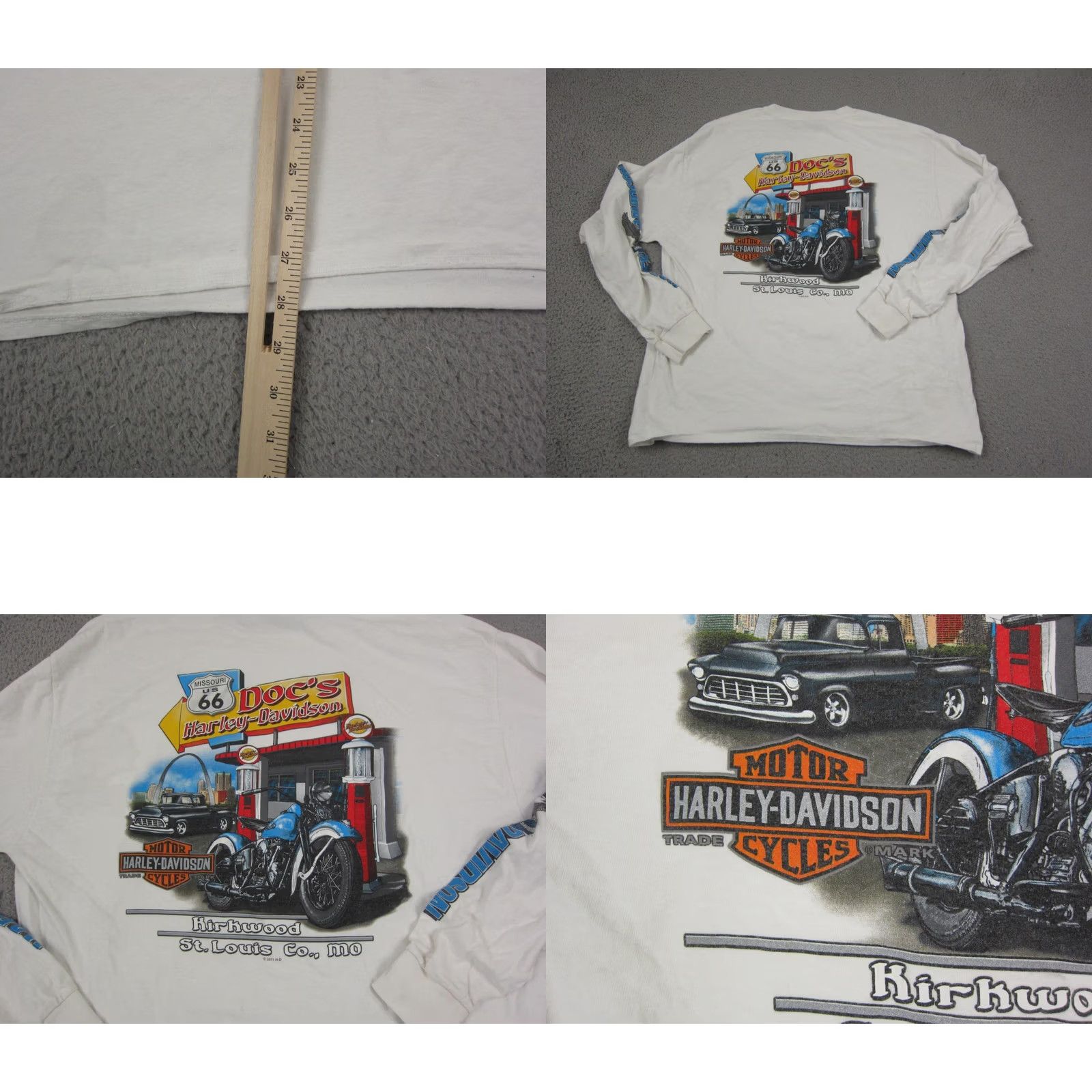Harley Davidson Harley Davidson Shirt Adult XL White Doc's Kirkwood St Louis Biker Size US XL / EU 56 / 4 - 9 Thumbnail
