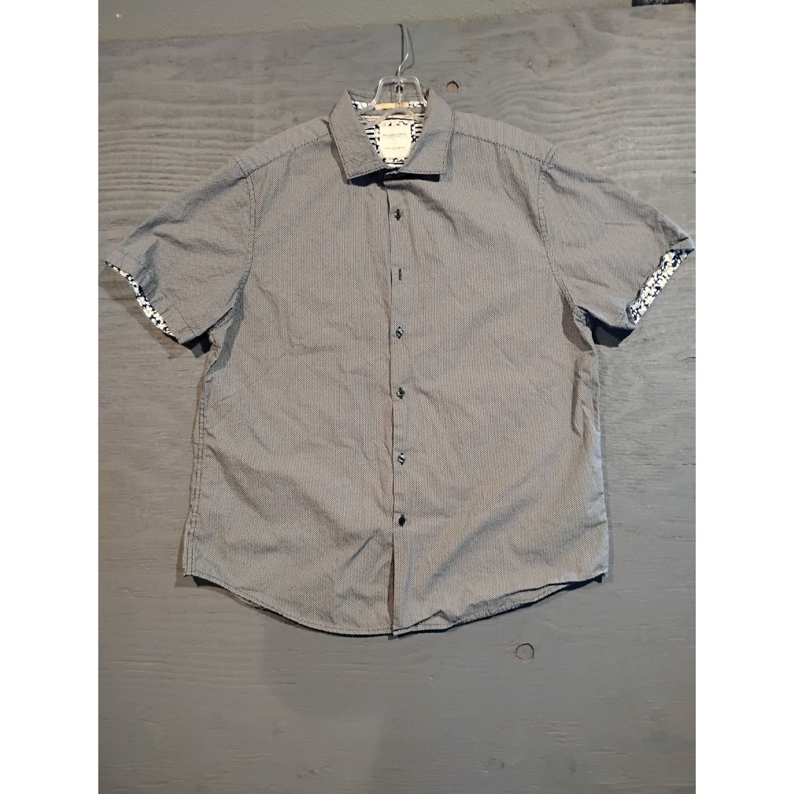 Other D & F (XL) Floral Interior Gray Button Dress Shirt Size US XL / EU 56 / 4 - 2 Thumbnail