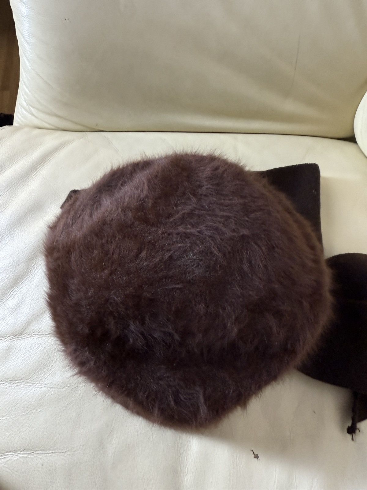 Kangol Vintage Brown Kangol Fur Hat With Scarf Size ONE SIZE - 10 Thumbnail