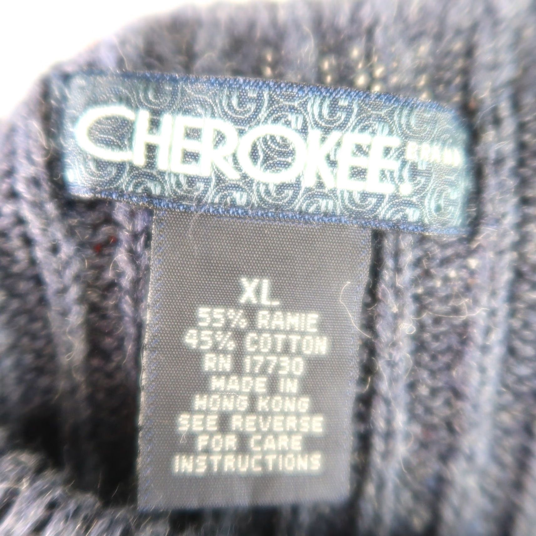Cherokee VINTAGE Cherokee Navy Blue Stripe Crewneck Sweater Mens XL Vintage 90s Chip Ramie Cotton Knit Pullover Long Sleeve Size US XL / EU 56 / 4 - 6 Thumbnail