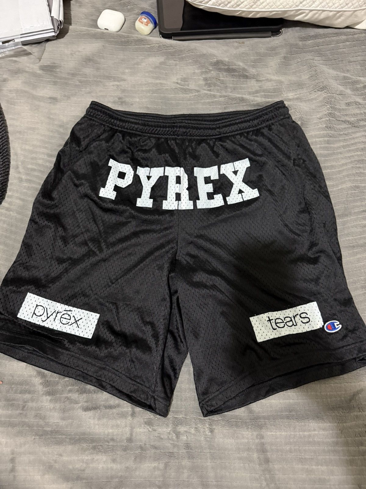 Pyrex Vision Pyrex Dope Black Mesh Gym Shorts (Small) plus acg
