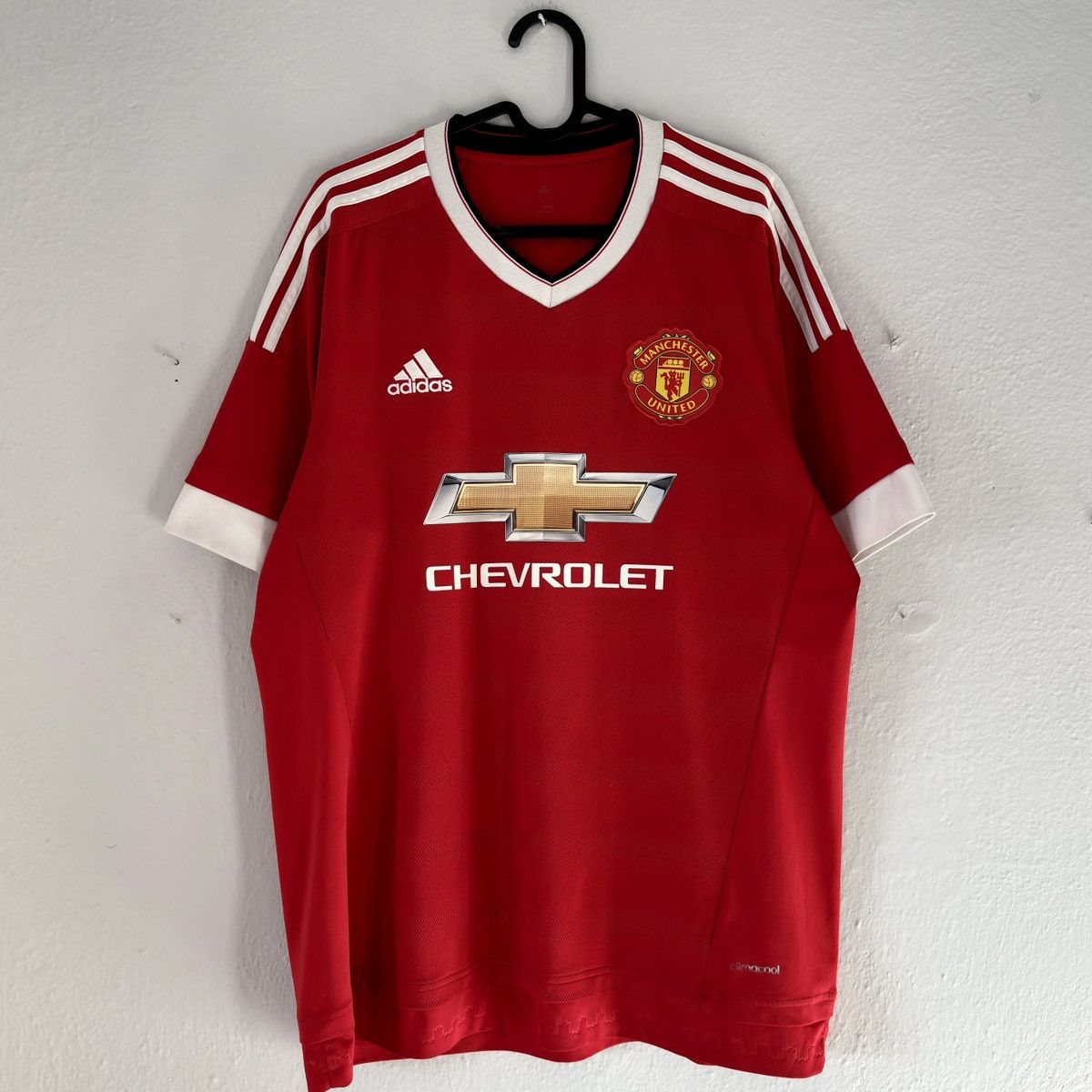 Adidas 2015 2016 Manchester United Adidas Home Kit Soccer Jersey MU Size US L / EU 52-54 / 3 - 3 Thumbnail