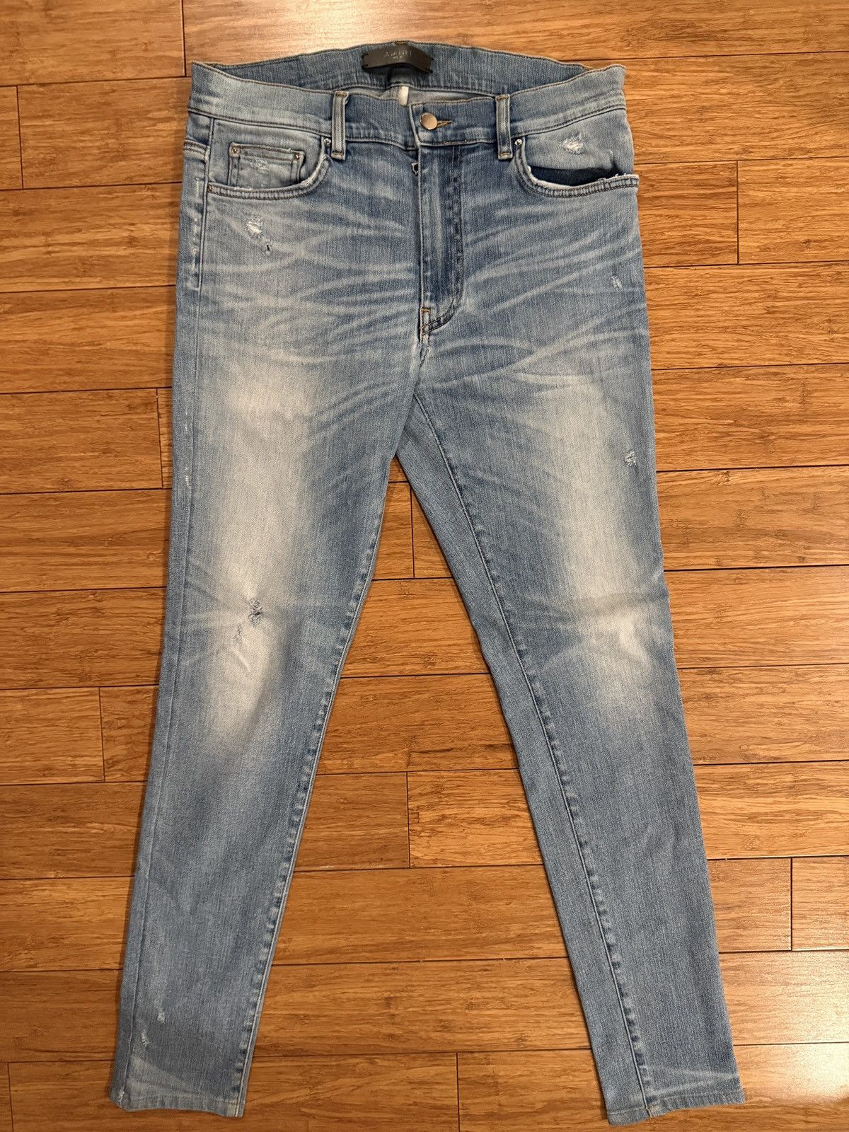 Amiri Amiri Stack Jean Blue Size US 31 - 3 Thumbnail