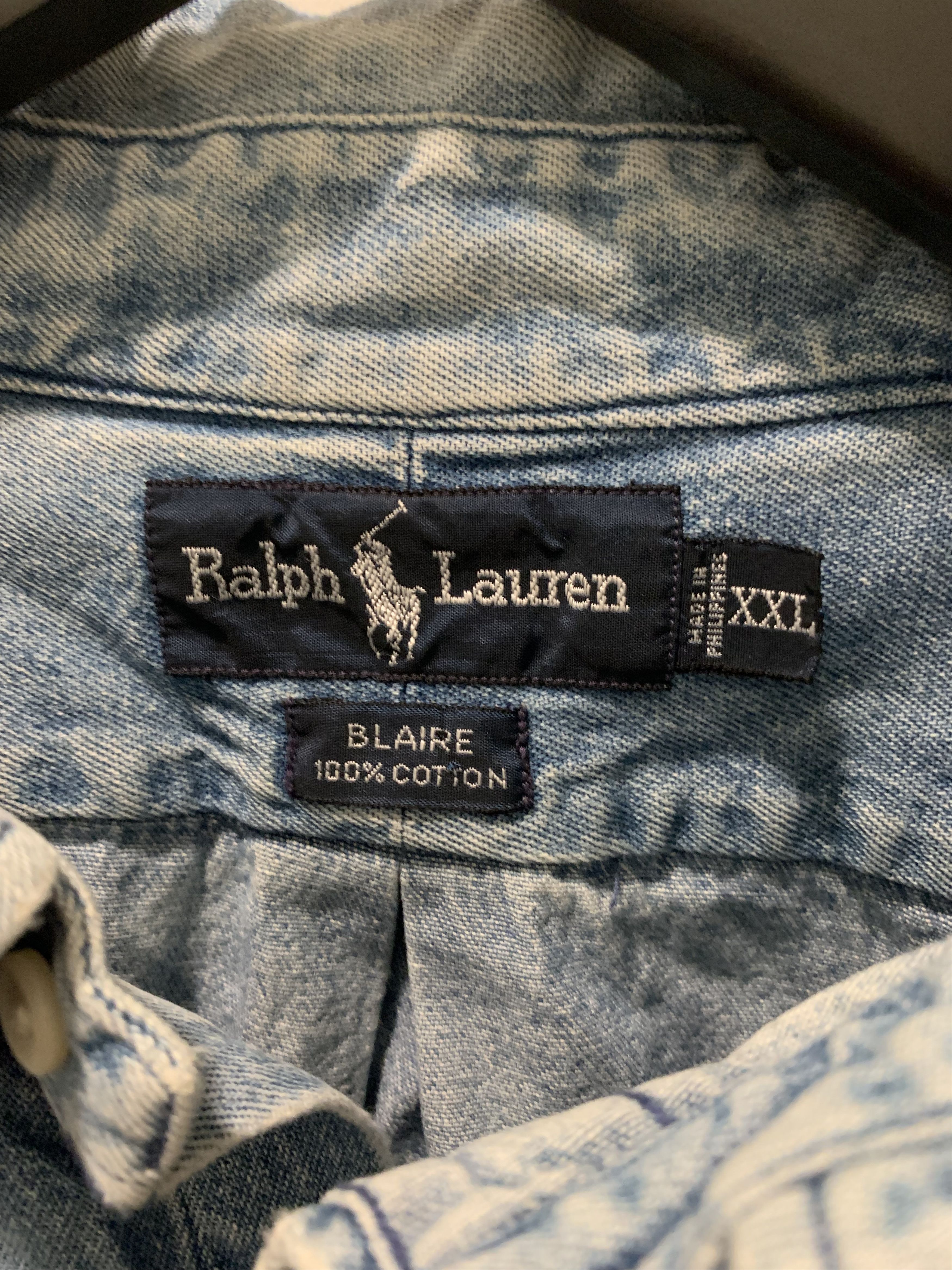Polo Ralph Lauren polo large button ups denim vintage city boy Size US XL / EU 56 / 4 - 2 Thumbnail