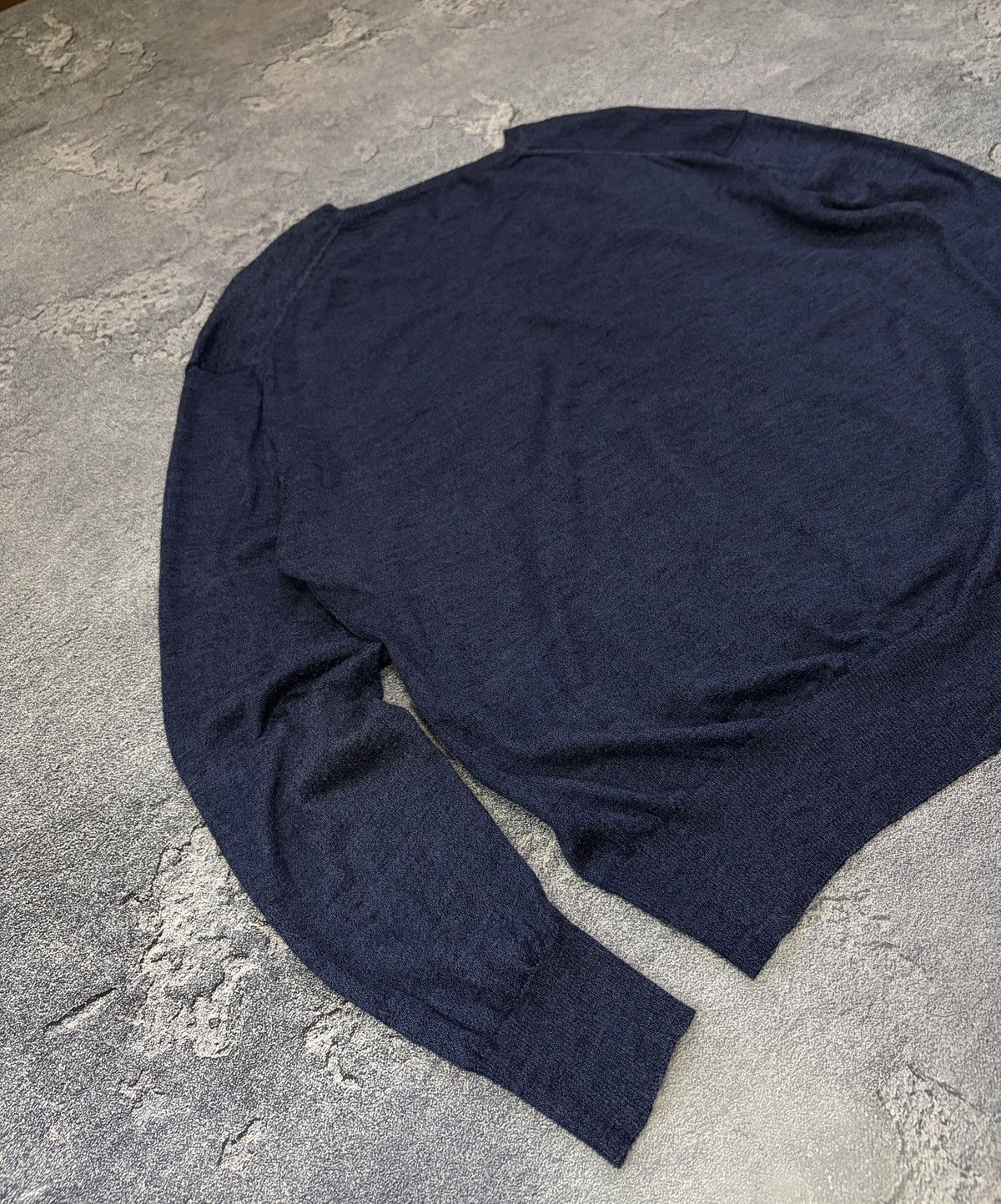 Salvatore Ferragamo Salvatore Ferragamo Cashmere Silk V-Neck Blue L Italy Size US L / EU 52-54 / 3 - 9 Thumbnail