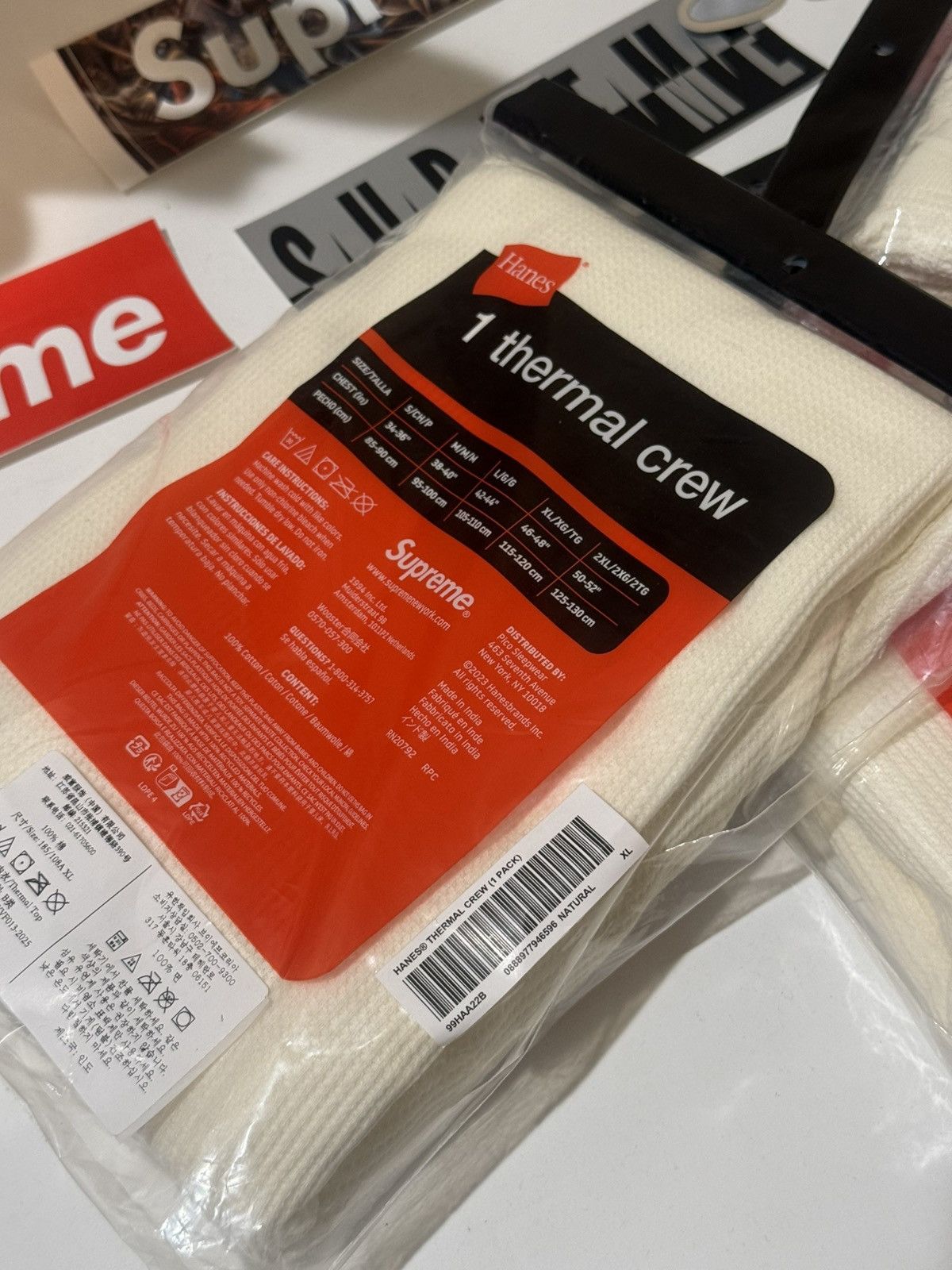 Supreme Supreme x Hanes Thermal Crew (1 Pack) XL FW25 Size ONE SIZE - 3 Thumbnail