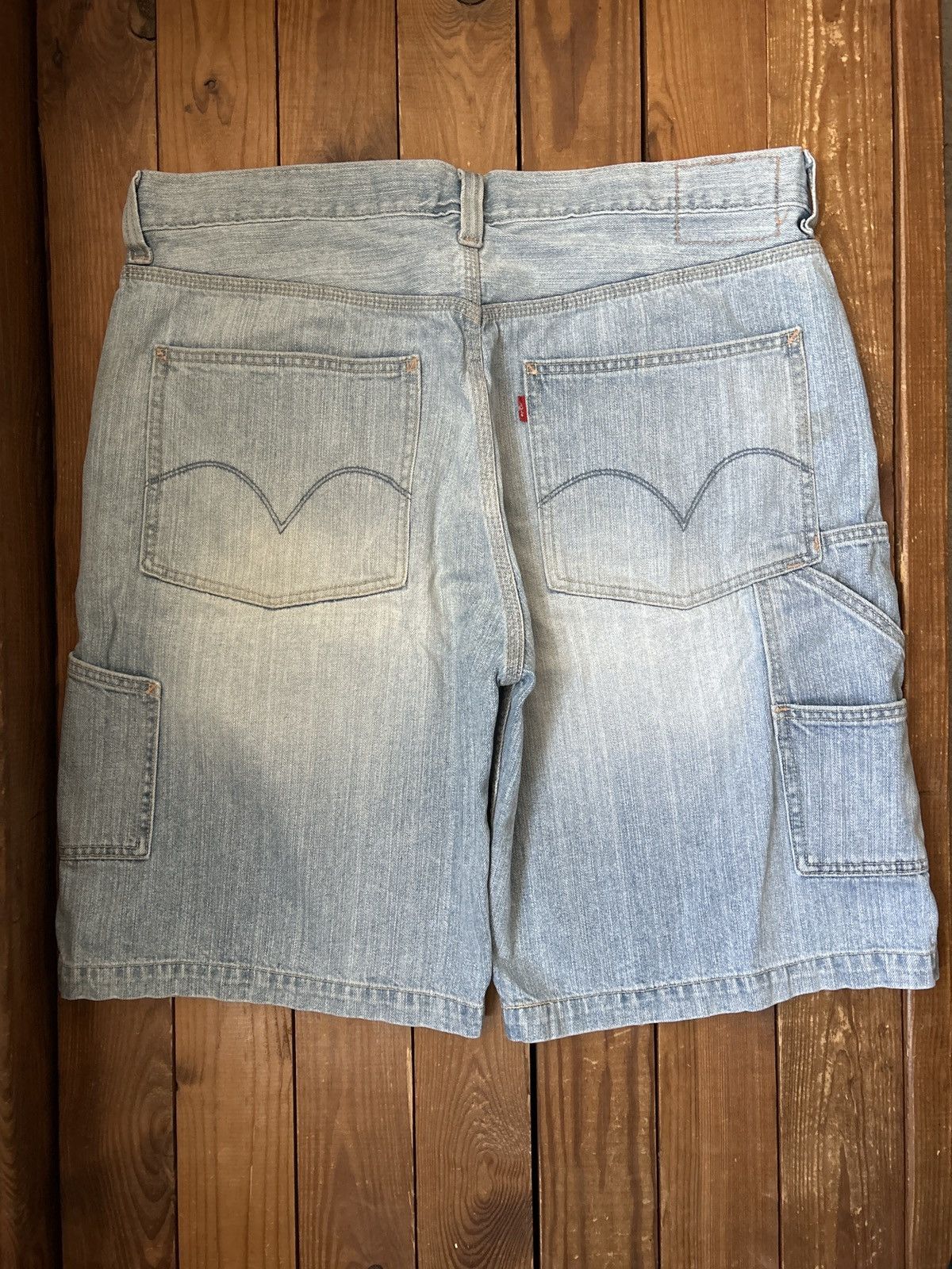 Levi's × Vintage Vintage Y2K Levi’s Baggy Blue Denim Jean Shorts Size US 38 / EU 54 - 1 Thumbnail