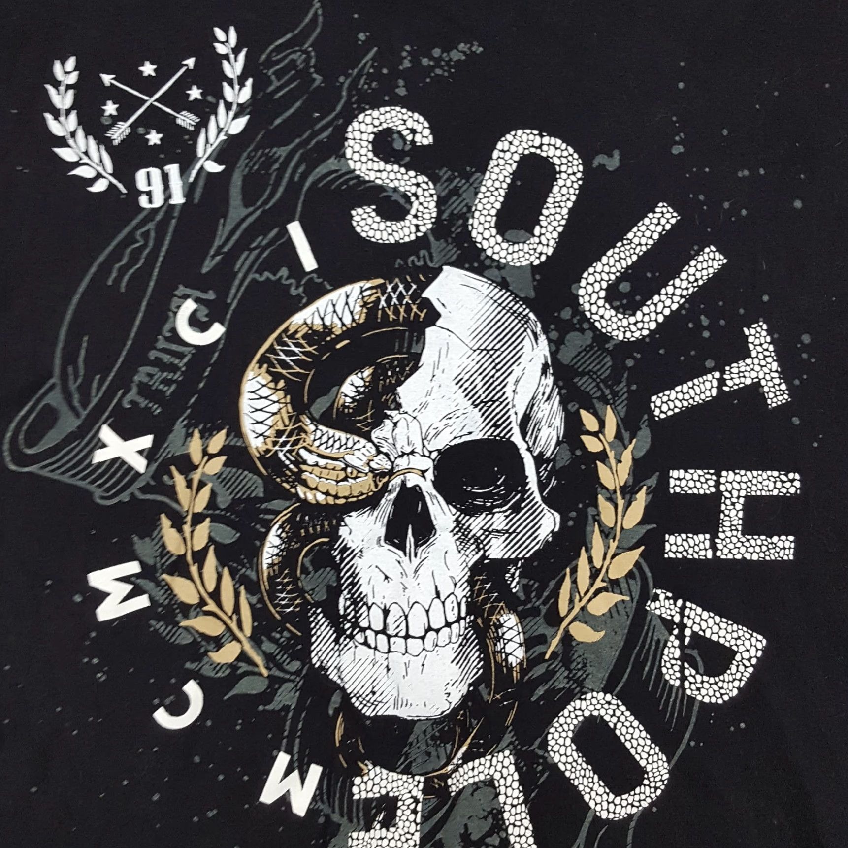 Southpole VINTAGE Southpole Skull Logo T-Shirt Men Large Black Retro Grunge 90s 00s Y2K Skate Size US L / EU 52-54 / 3 - 4 Thumbnail