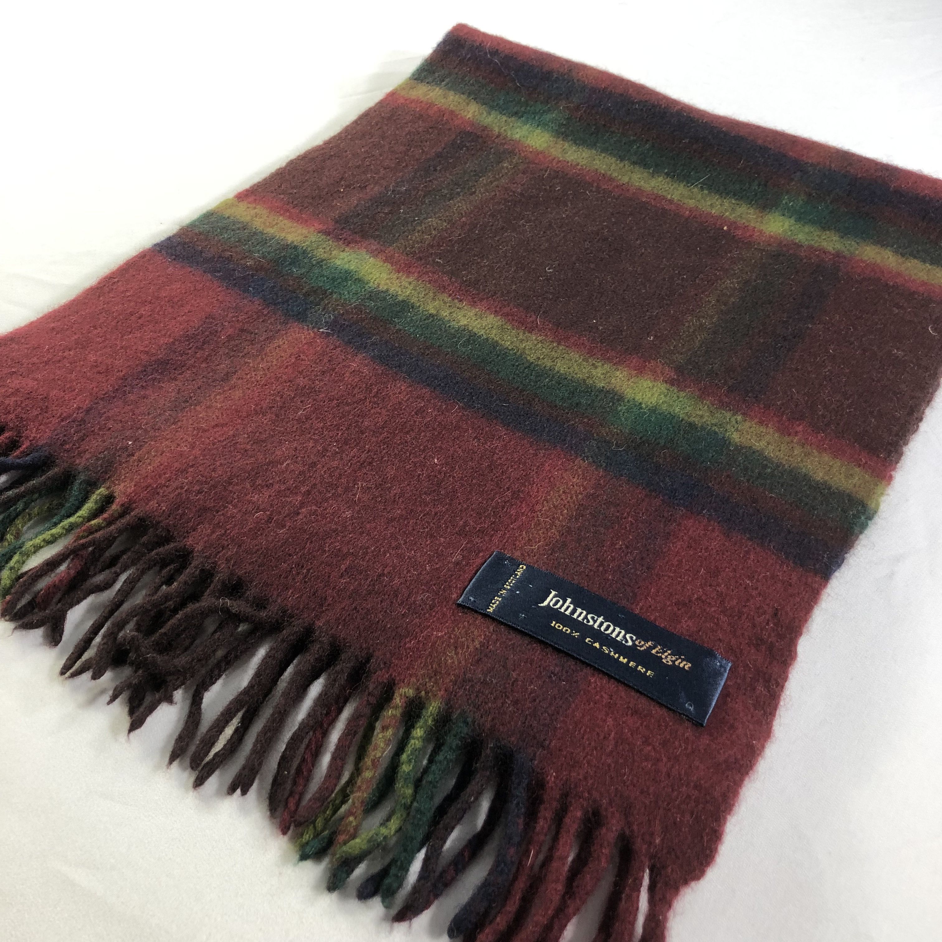 Johnstons Of Elgin Johnstons Of Elgin Tartan Cashmere Scarf Muffler V1554 Size ONE SIZE - 3 Thumbnail