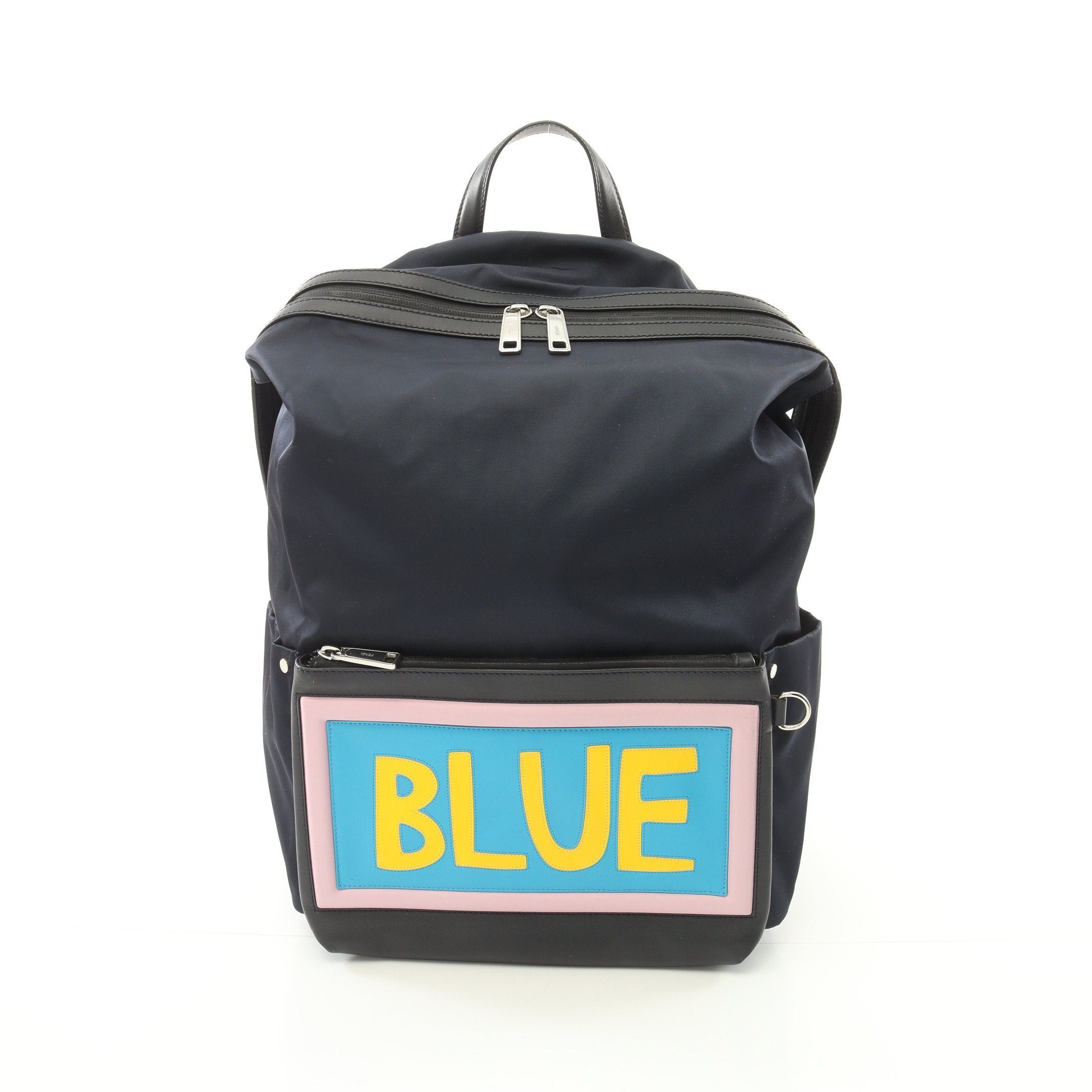 Fendi Fendi Vocabulary Blue Backpack Rucksack Nylon Leather Navy Multicolor Size ONE SIZE - 1 Thumbnail