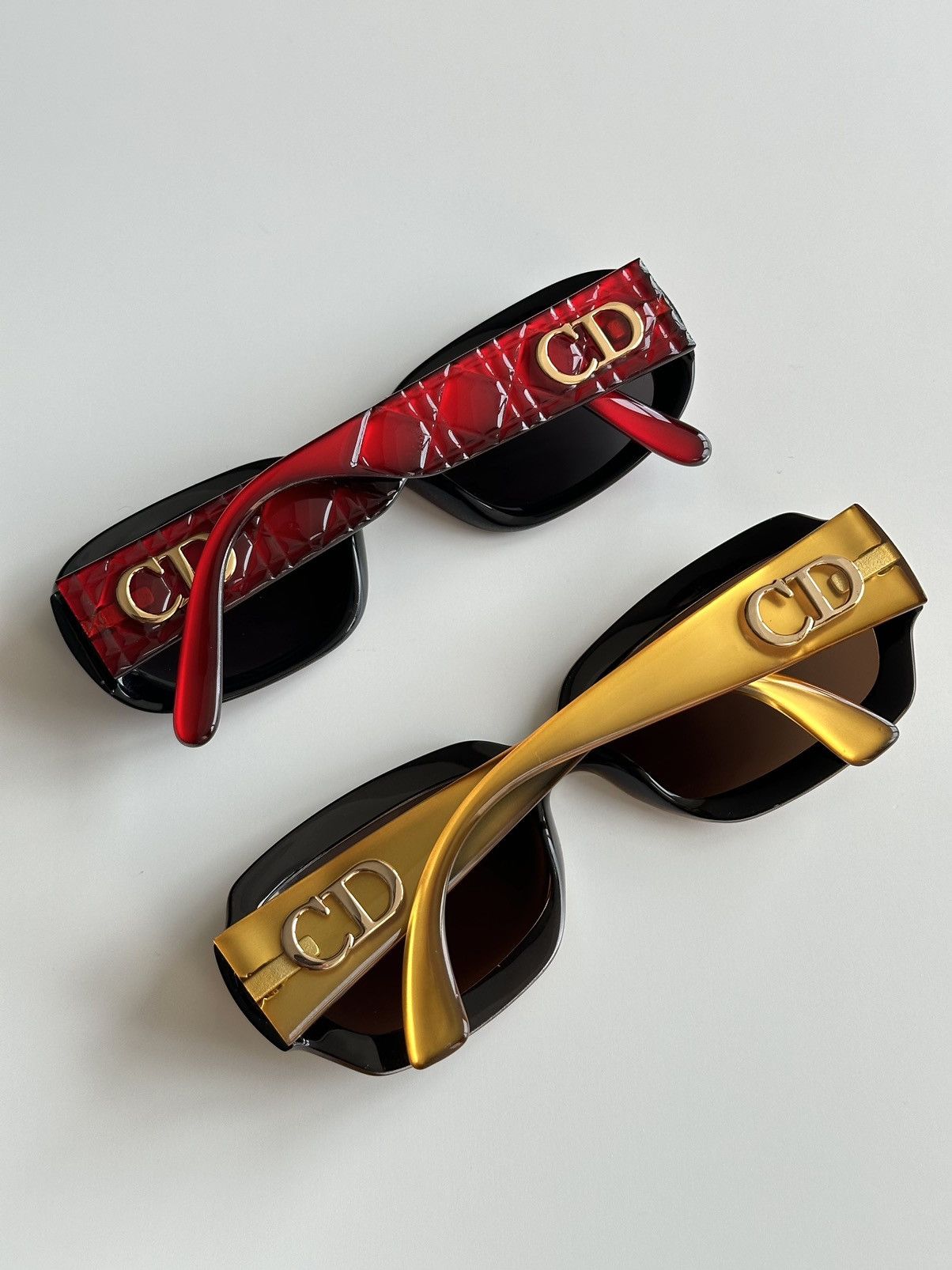 Christian Dior Monsieur DIOR Red Big Logo CD Cannage Sunglasses Vintage CD 2006 Size ONE SIZE - 3 Thumbnail