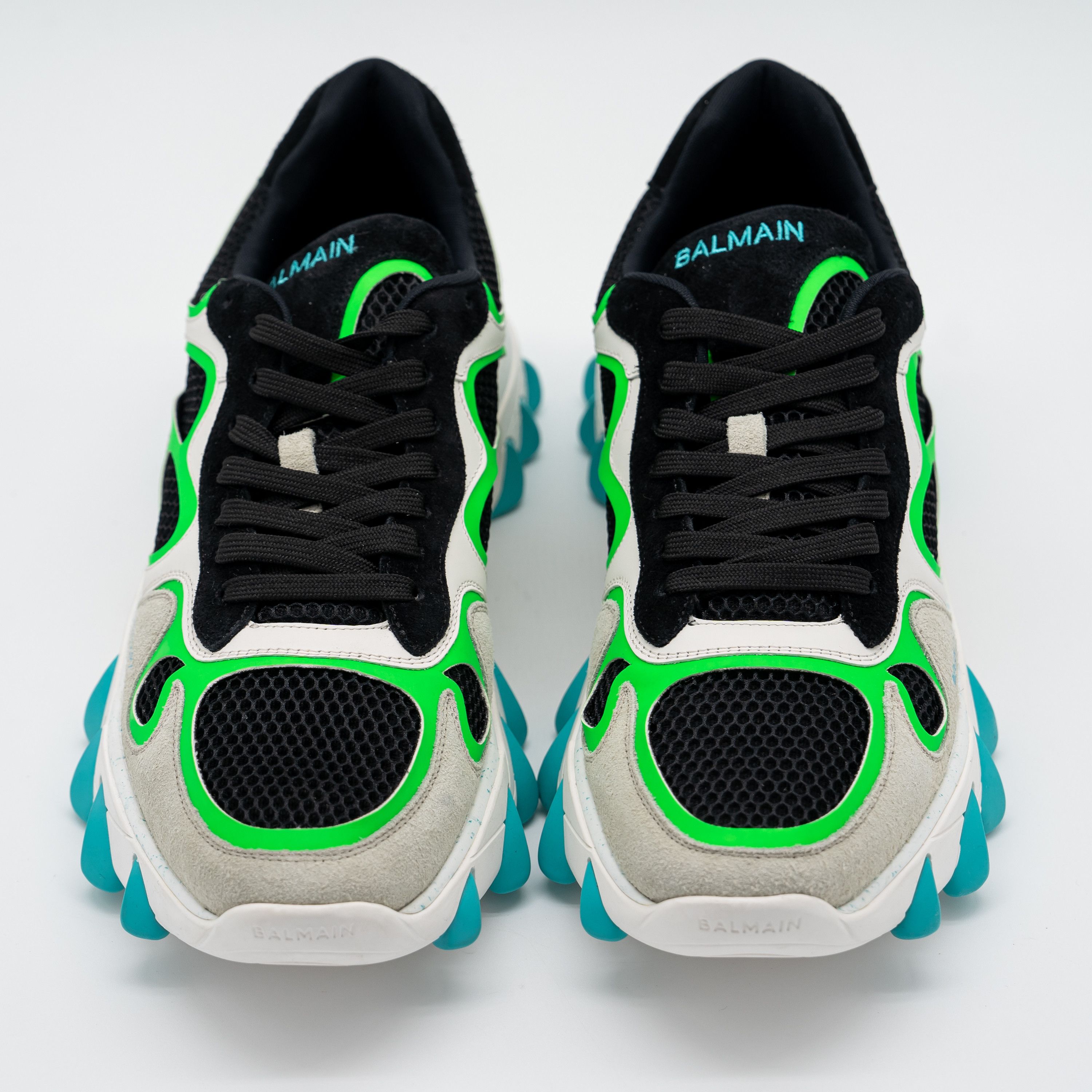 Balmain 46 13 US Balmain B-East White Black Green Blue Sneakers Size US 13 / EU 46 - 3 Thumbnail
