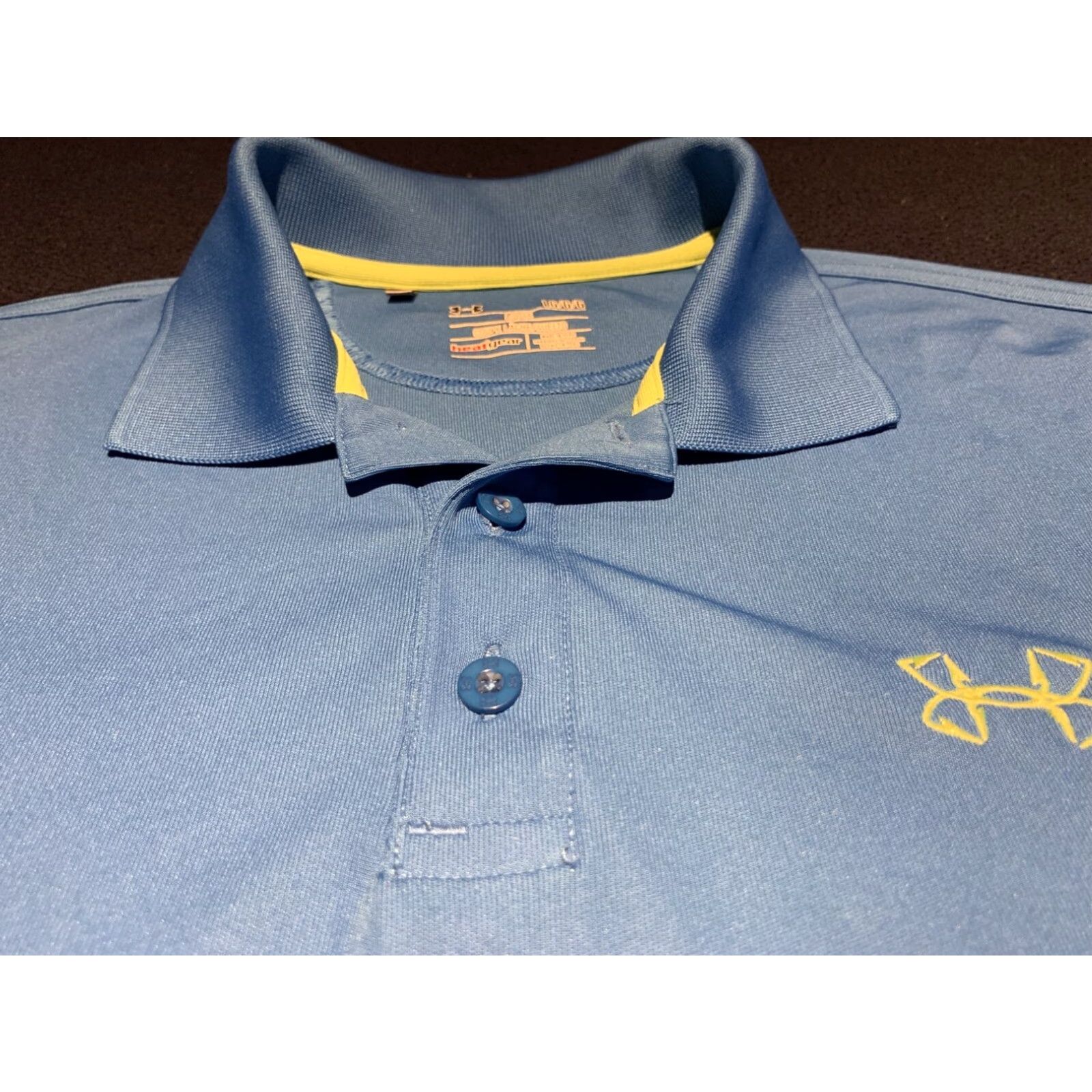 Under Armour Under Armour Golf Polo Shirt Mens Large Blue Striped Activewear Short Sleeve Size US L / EU 52-54 / 3 - 2 Thumbnail