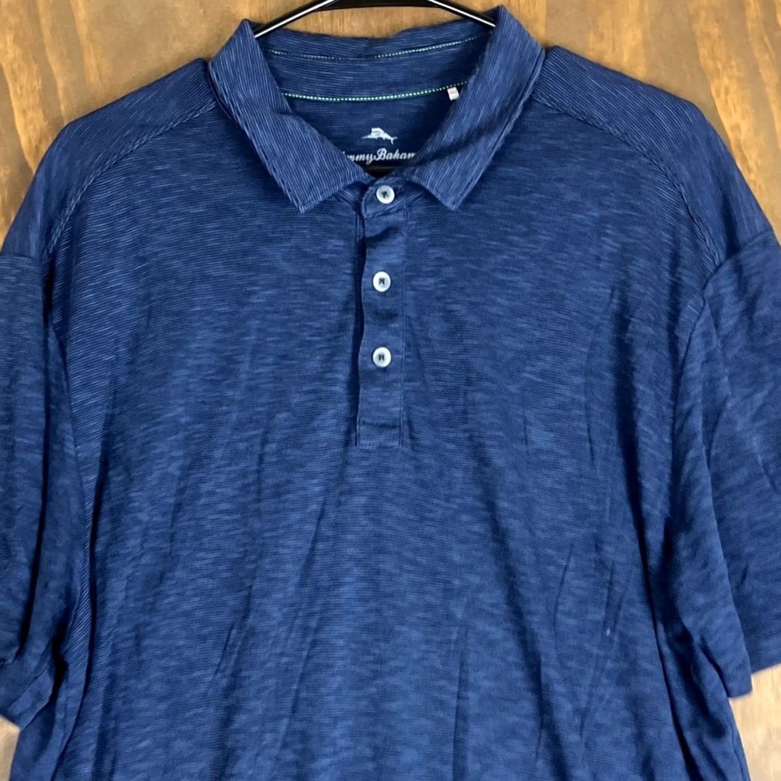 Tommy Bahama Tommy Bahama Men Polo Shirt Navy Collared Short Sleeve Cotton Tencel XL Size US XL / EU 56 / 4 - 2 Thumbnail