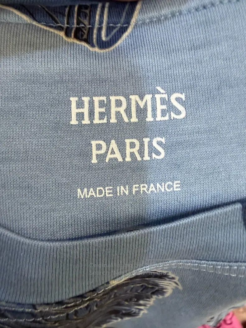 Hermes Hermes Full Print Light Blue Short Sleeve Size S / US 4 / IT 40 - 3 Thumbnail