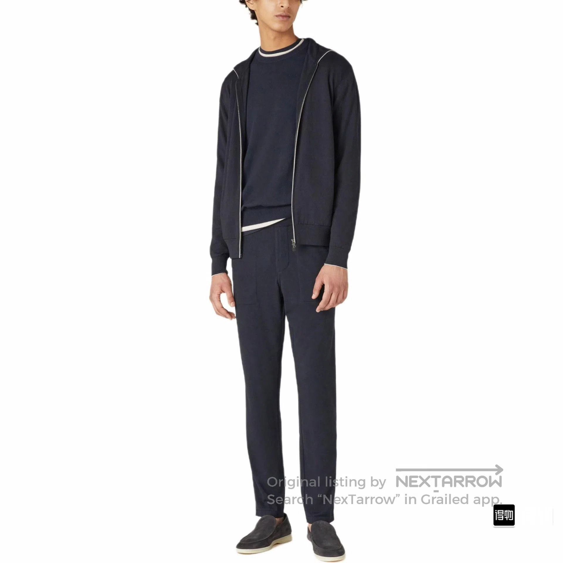 Loro Piana LORO PIANA Solid Hooded Zip Jacket. Size US S / EU 44-46 / 1 - 3 Thumbnail
