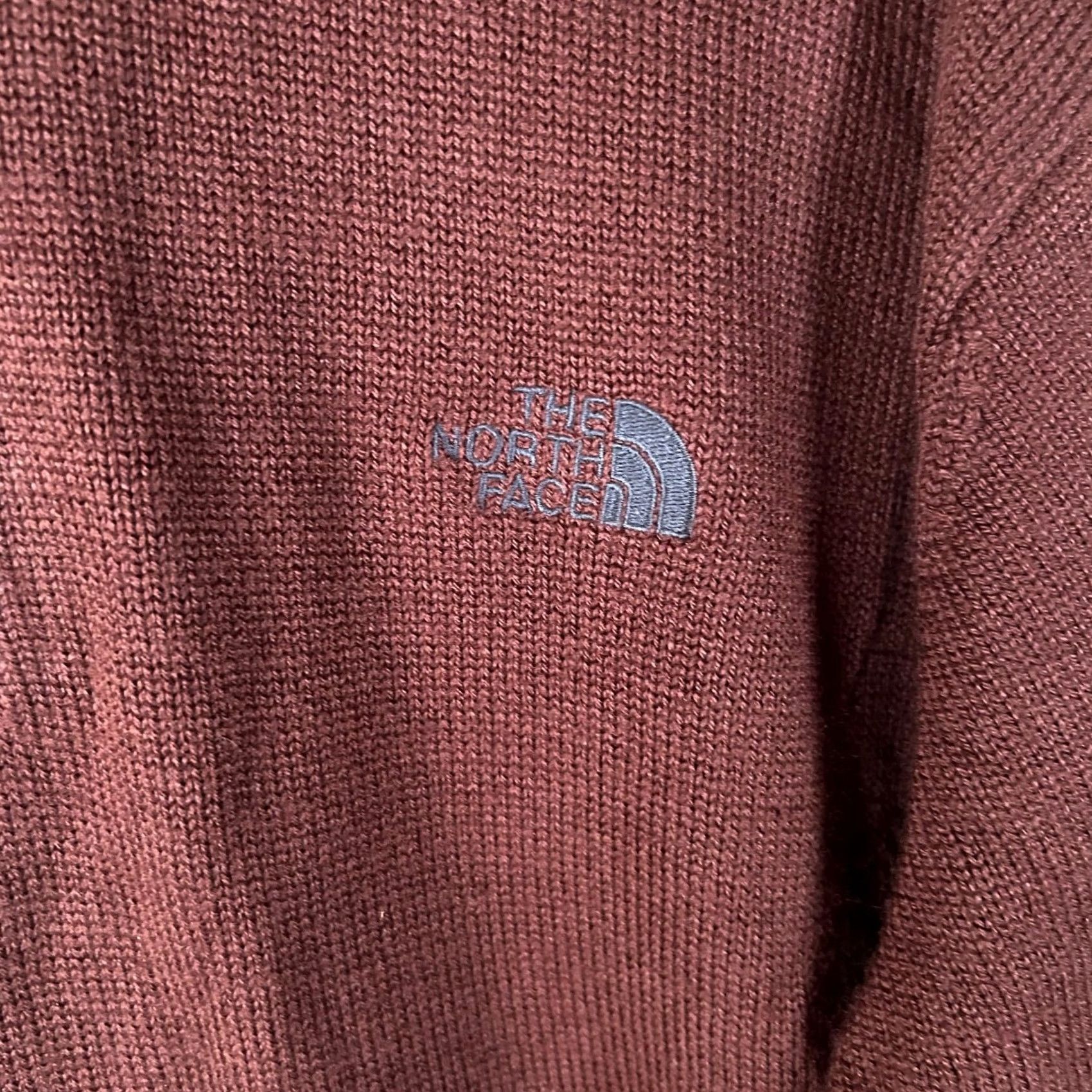 The North Face VINTAGE The North Face A5 Series Mens XL Burgundy Wool Blend Quarter Zip Knit Sweater Size US XL / EU 56 / 4 - 5 Thumbnail