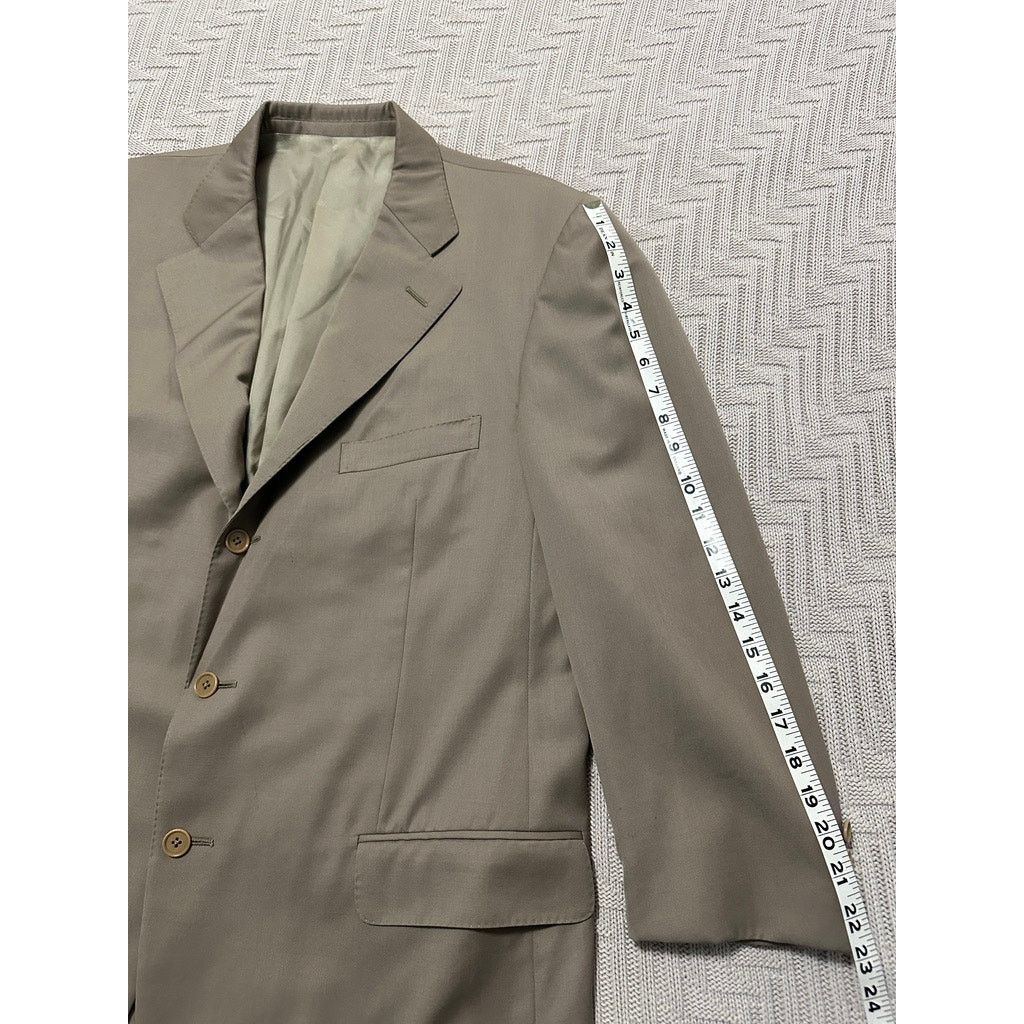 Ermenegildo Zegna Ermenegildo Zegna khaki three button wool sport coat Size 44R - 9 Thumbnail