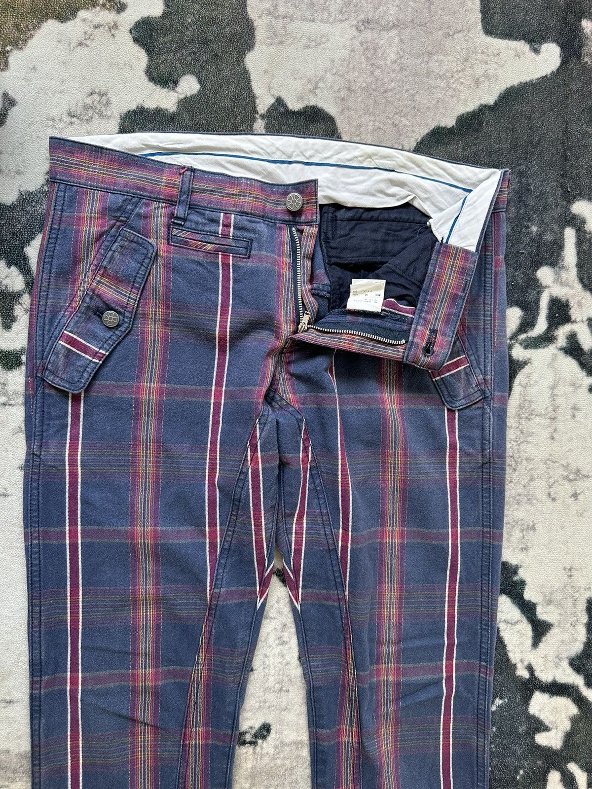 Hysteric Glamour 00's Ozone Rock punk rockabilly plaid 5 pocket pant Size US 33 - 7 Thumbnail