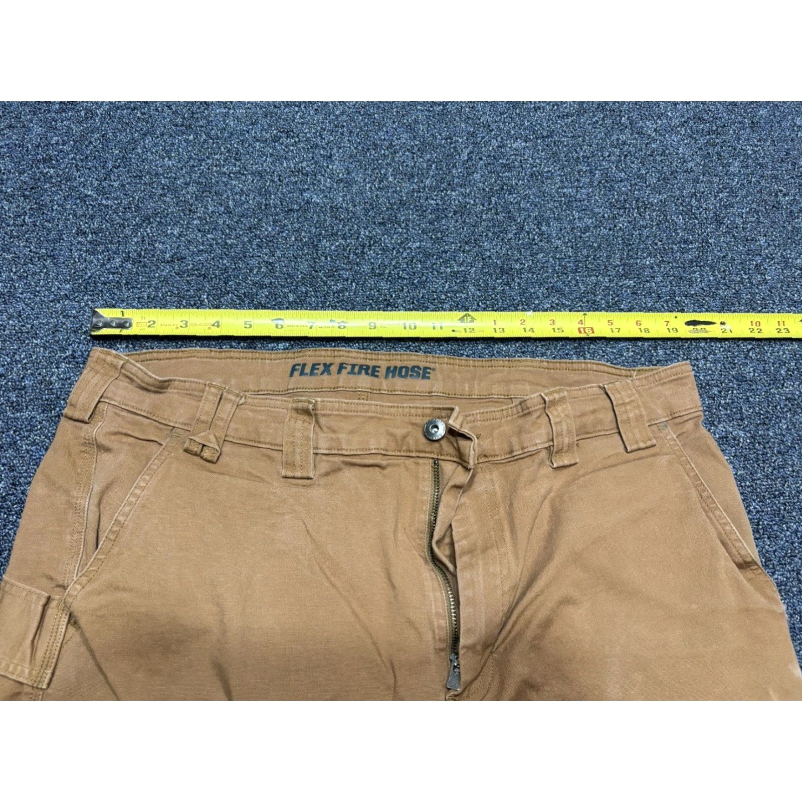 Vintage Duluth Mens Pants Carpenter Workwear 40x30 Brown Canvas Cotton Flex Fire Hose Straight Leg 30 In Inseam 32 Waist Relaxed Regular USA Theme C4 Size US 40 / EU 56 - 3 Thumbnail