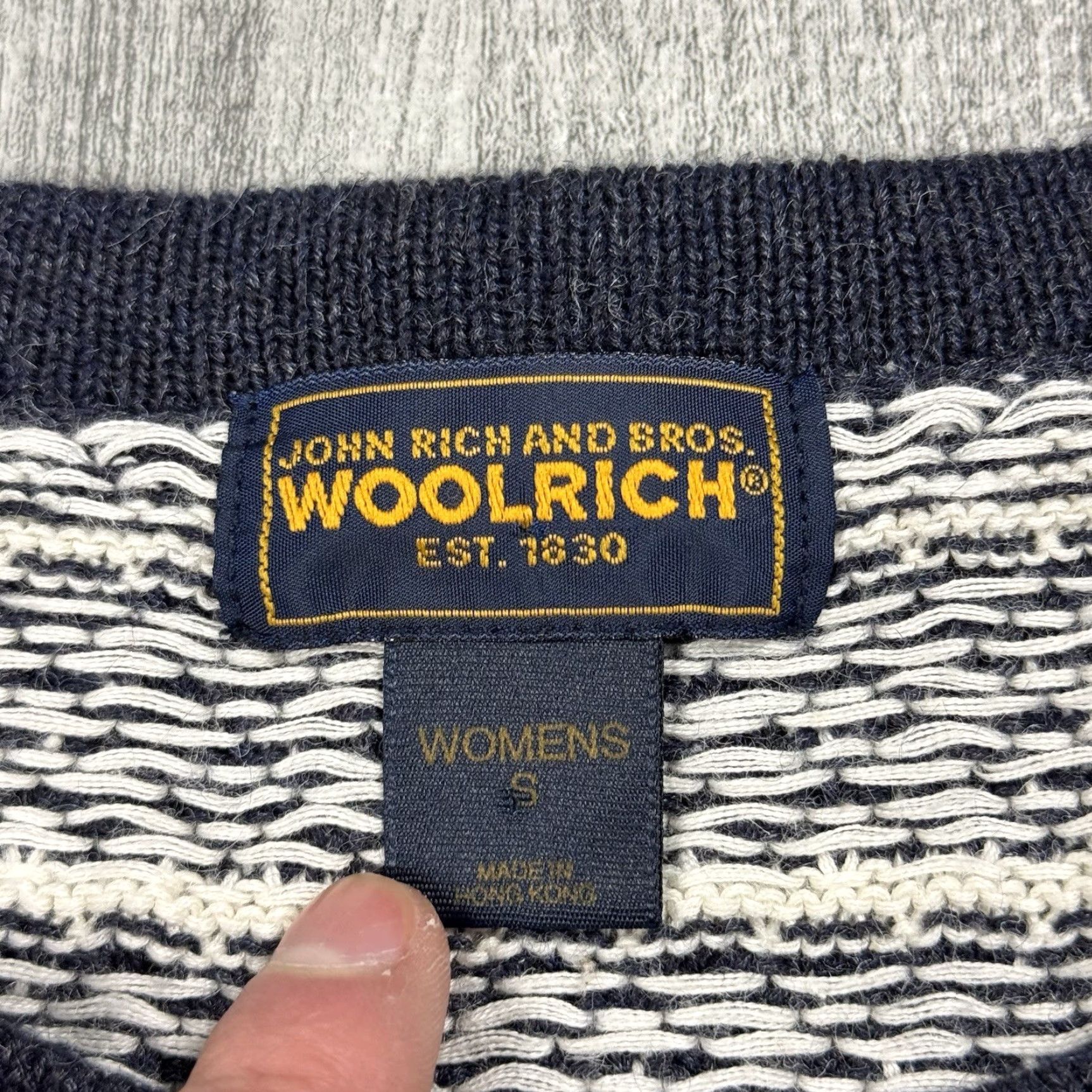 Vintage VINTAGE Woolrich Cardigan Women S Blue Nordic Fair Isle 90s Winter Christmas Snowflake Deer Size S / US 4 / IT 40 - 4 Thumbnail