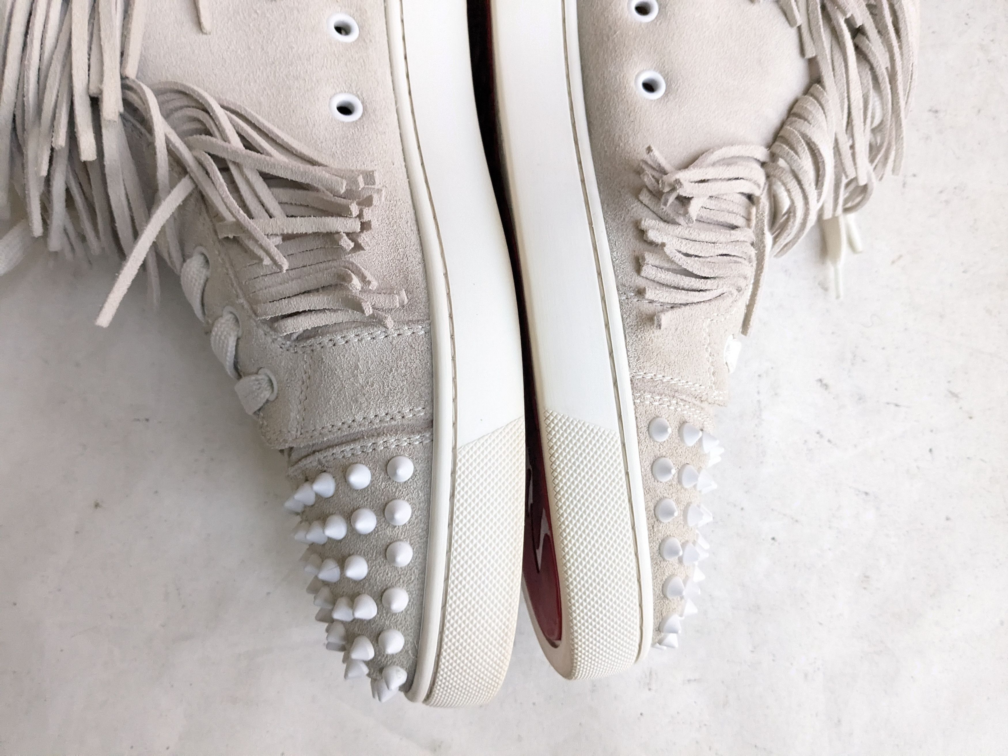 Christian Louboutin Christian Louboutin Sneakers Gray 10 43 Suede Spikes Fringe Size US 10 / EU 43 - 8 Thumbnail