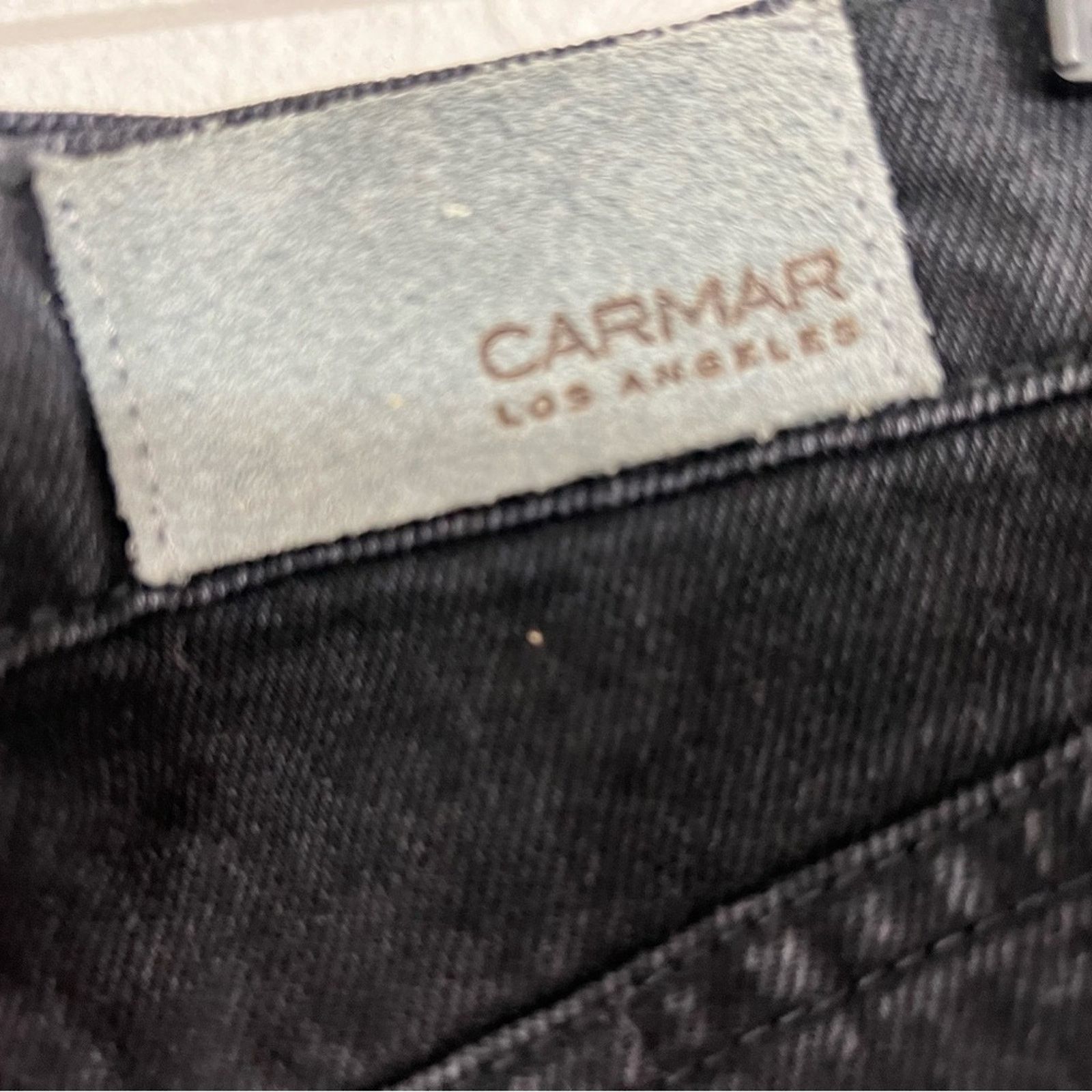 Other CARMAR Flames Black Denim Jeans Shorts Size 23 Button-Fly Size 23" - 5 Thumbnail
