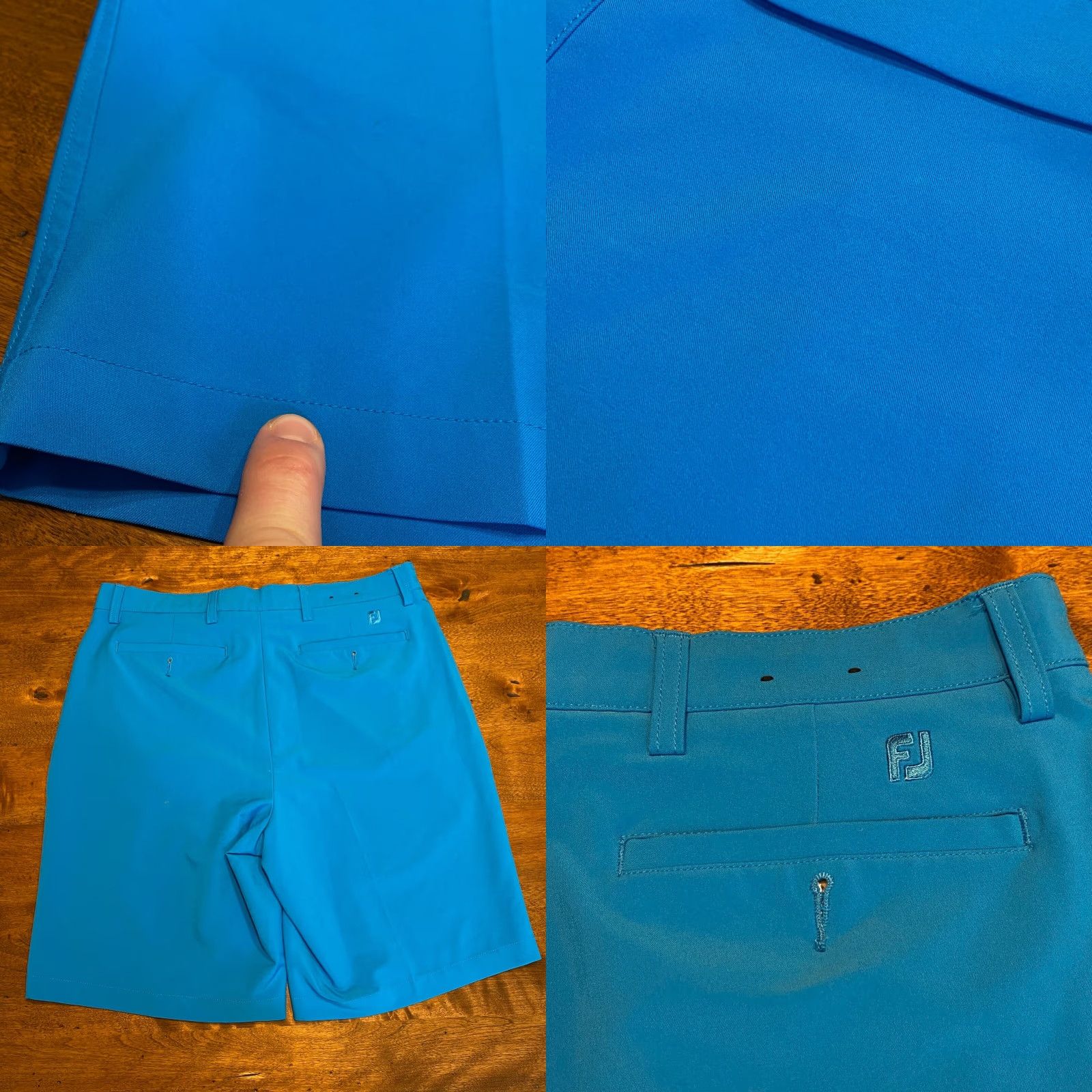Footjoy FootJoy Shorts Mens 34 Blue Maryland Golf CC 9.5" Chino Logo Stretch Flat Front 5-Pocket Regular Waist Blue Pattern Outdoor Sports Mens Size US 34 / EU 50 - 8 Thumbnail