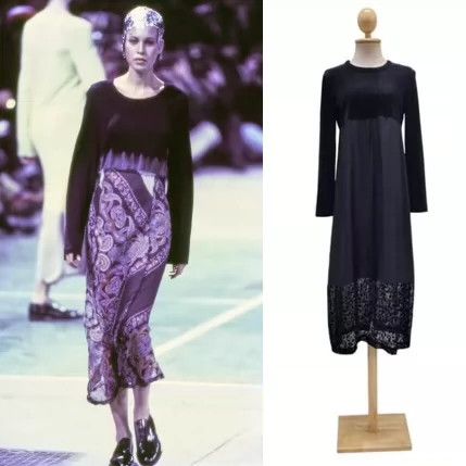 Comme des Garcons Comme Des Garcons Plucked silk patchwork dress 2502-Nextar Size S / US 4 / IT 40 - 2 Thumbnail
