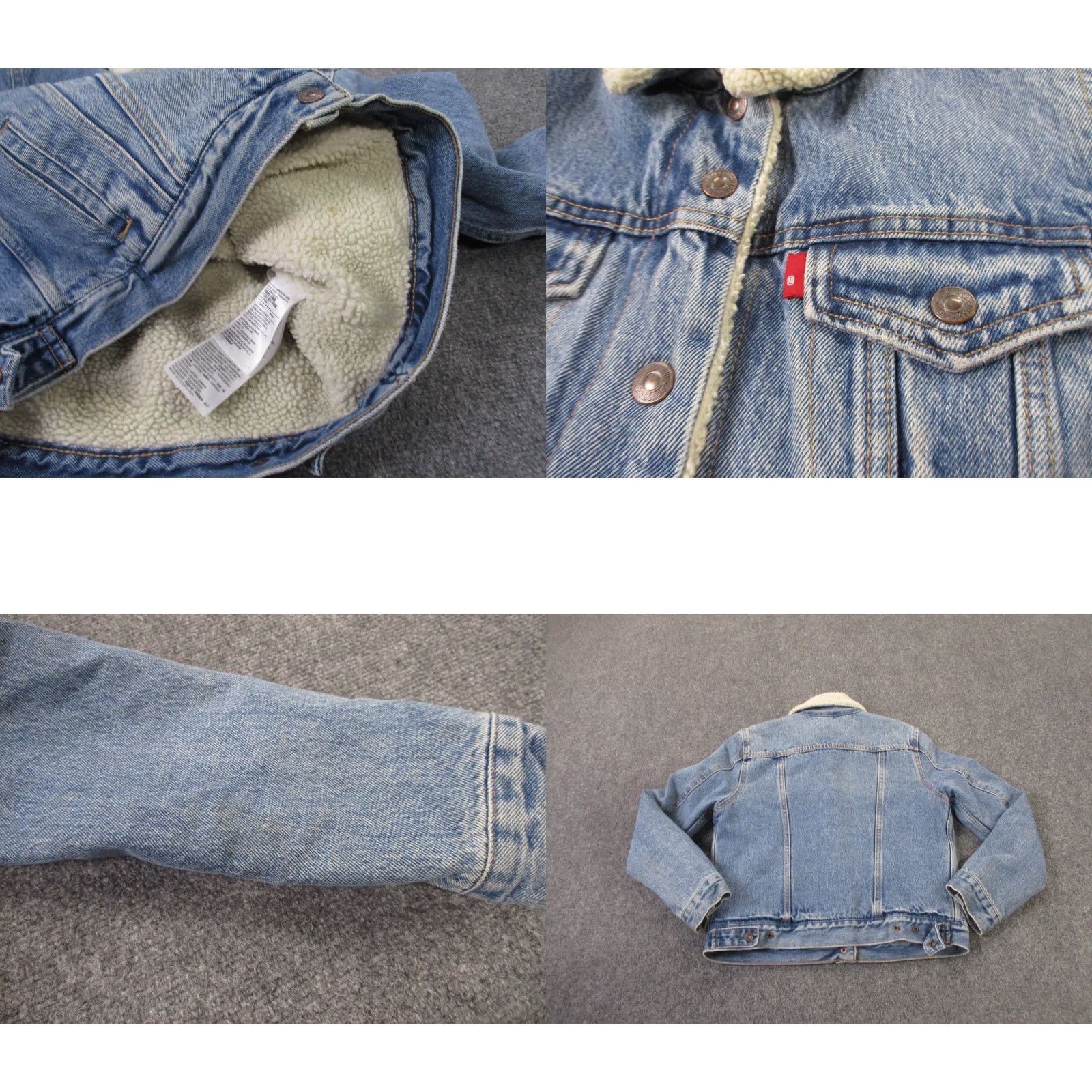 Levi's Levi's Trucker Jacket Women M Blue Sherpa Lined Vintage Denim Bomber Pockets Lined Vintage Womens Size M / US 6-8 / IT 42-44 - 8 Thumbnail