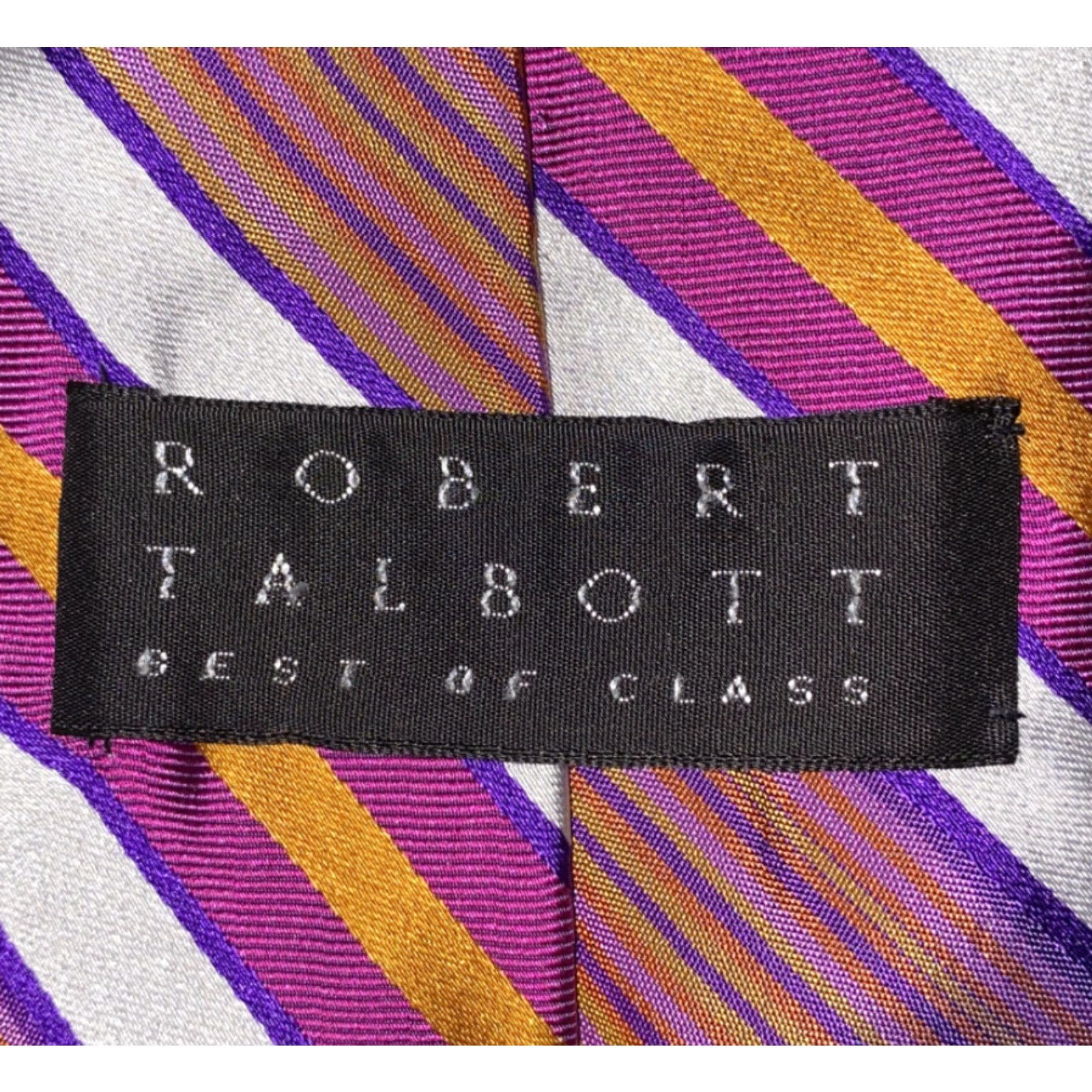 Robert Talbott Robert Talbott Multi Color Striped Silk Tie 59 In Mens Tie 100% Silk Classic 57-60 in Multi-Color Size ONE SIZE - 6 Thumbnail
