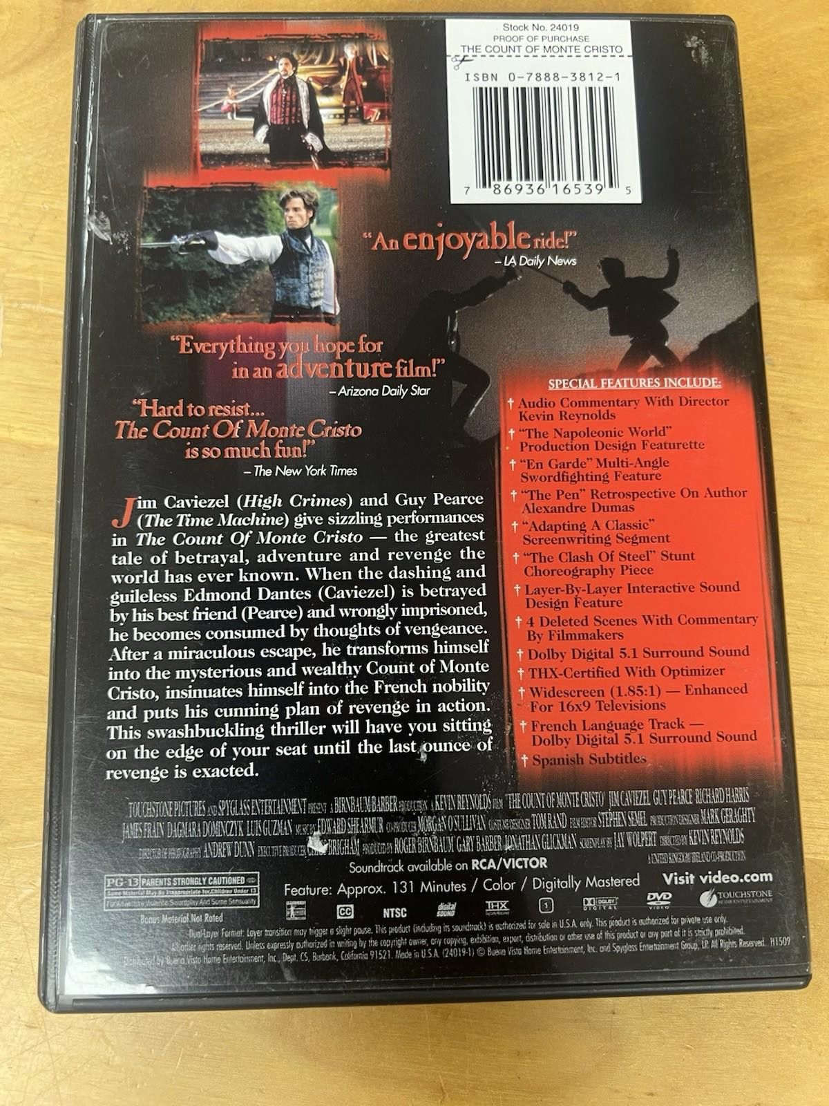 Other The Count of Monte Cristo (DVD, 2002) Size ONE SIZE - 9 Thumbnail