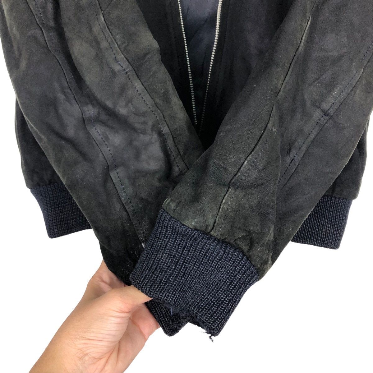 Japanese Brand 🔥90’s Vintage Genuine Leather Jacket Bomber Japan Made Size US L / EU 52-54 / 3 - 13 Thumbnail