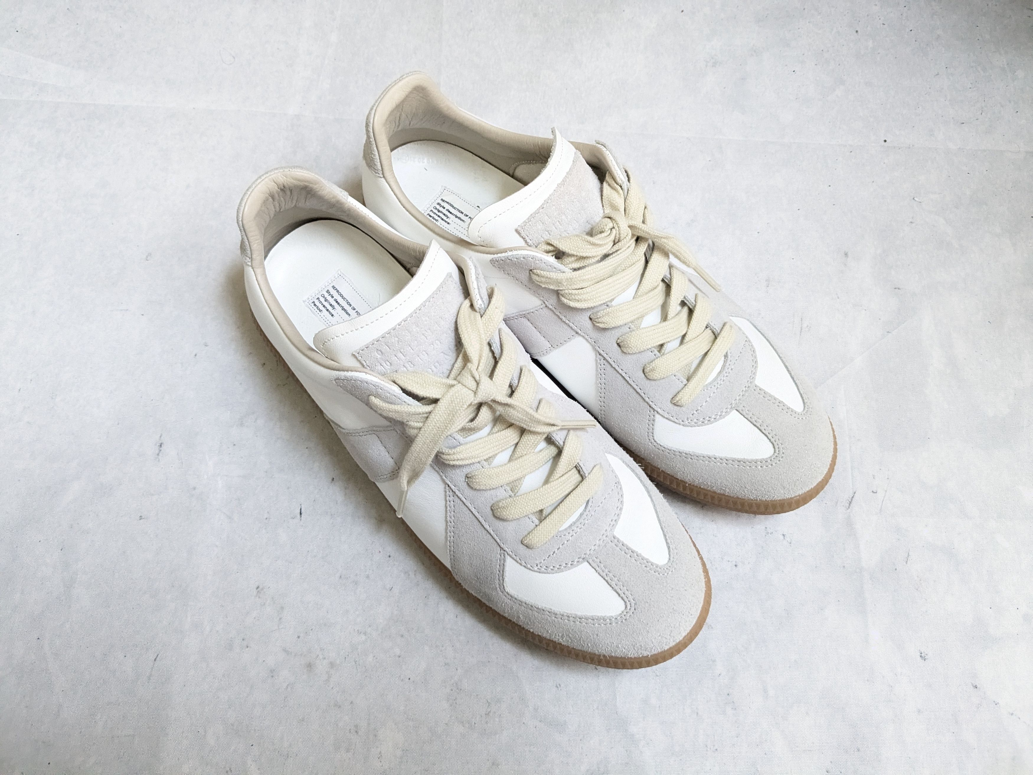 Maison Margiela Maison Margiela GAT Replica White Gray 8.5 41.5 Low Tops Size US 8.5 / EU 41-42 - 4 Thumbnail