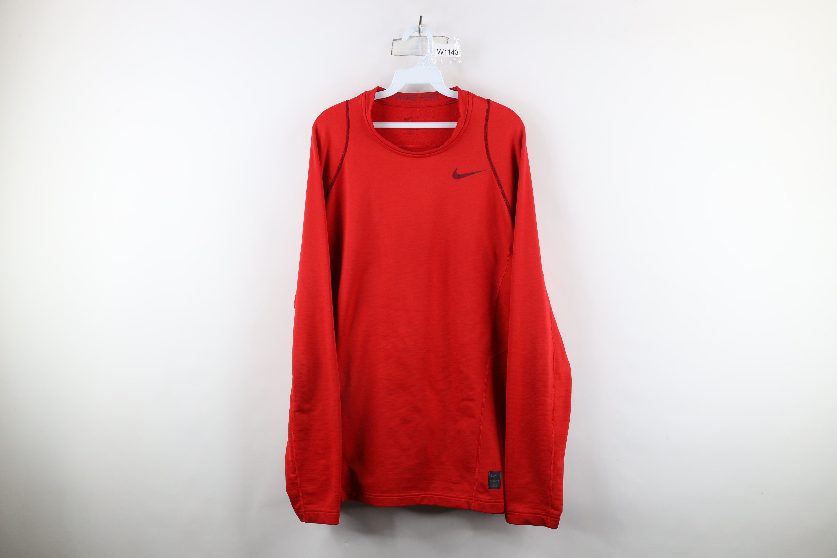 Nike × Vintage Nike Pro Combat Lined Training Outdoor Long Sleeve T-Shirt Size US L / EU 52-54 / 3 - 1 Thumbnail
