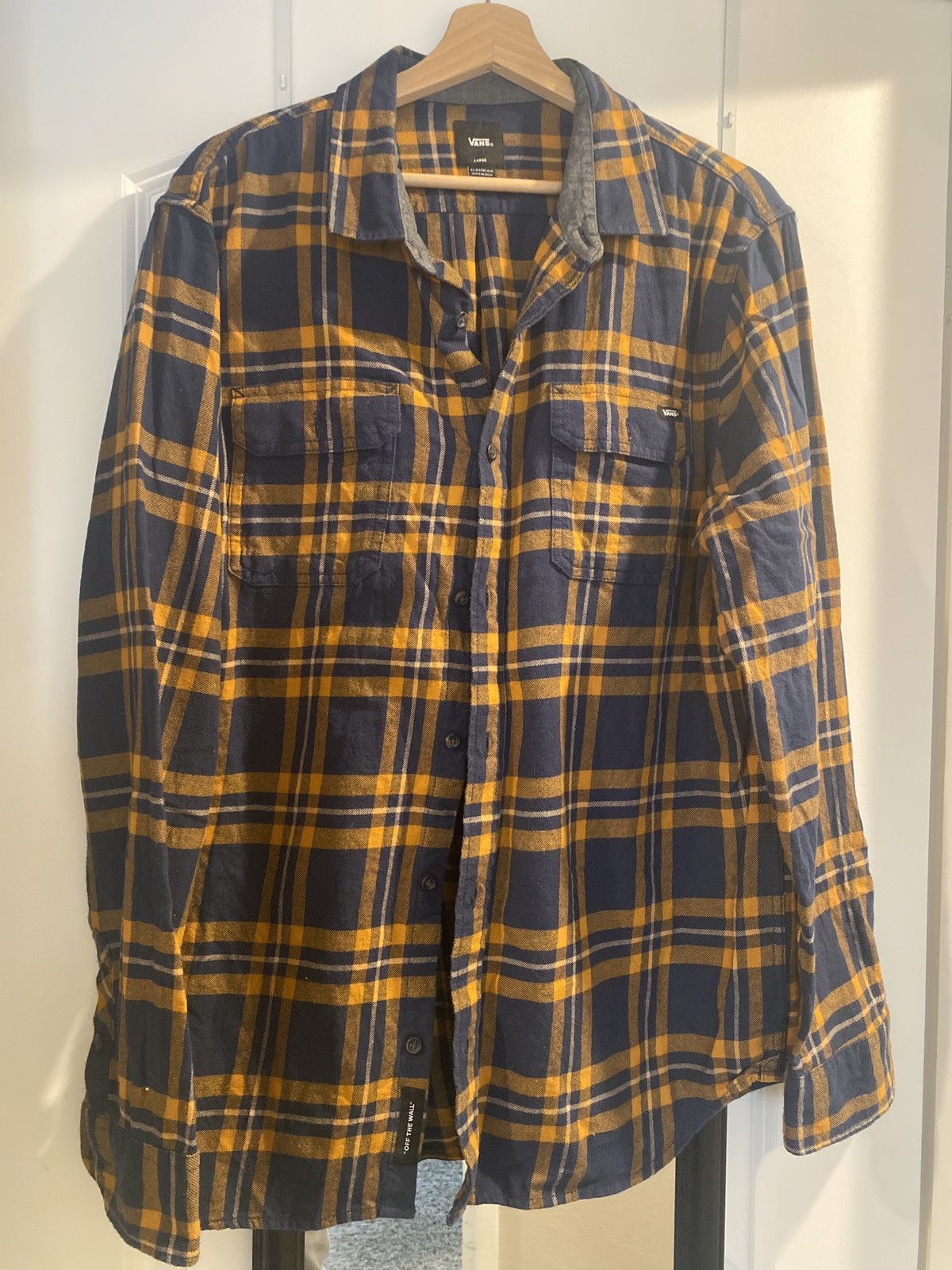 Vans Vans blue yellow plaid button up Size US L / EU 52-54 / 3 - 1 Thumbnail