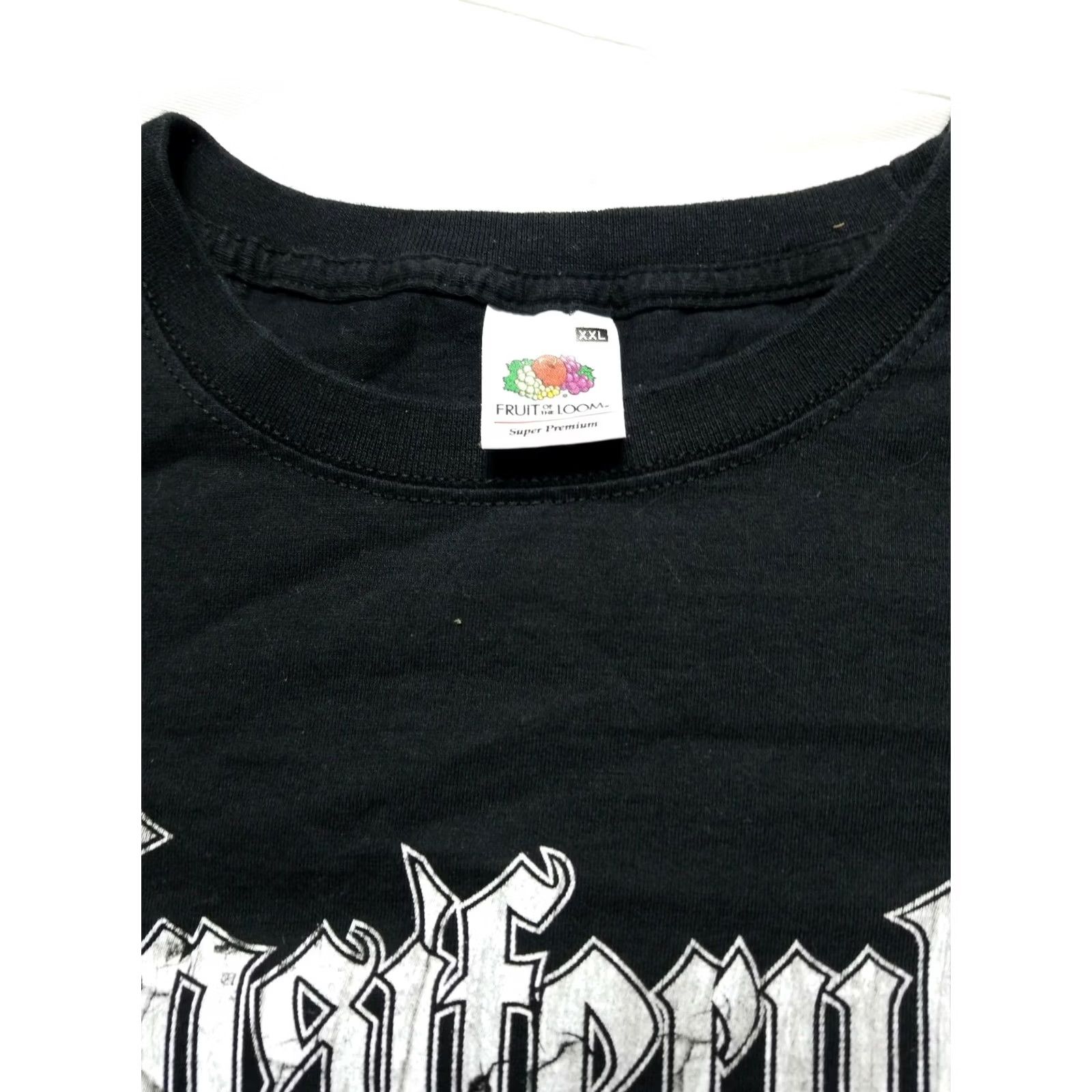Fruit Of The Loom Vintage Black Metal Shirt XXL Fruit of the Loom Mens Size US XXL / EU 58 / 5 - 3 Thumbnail