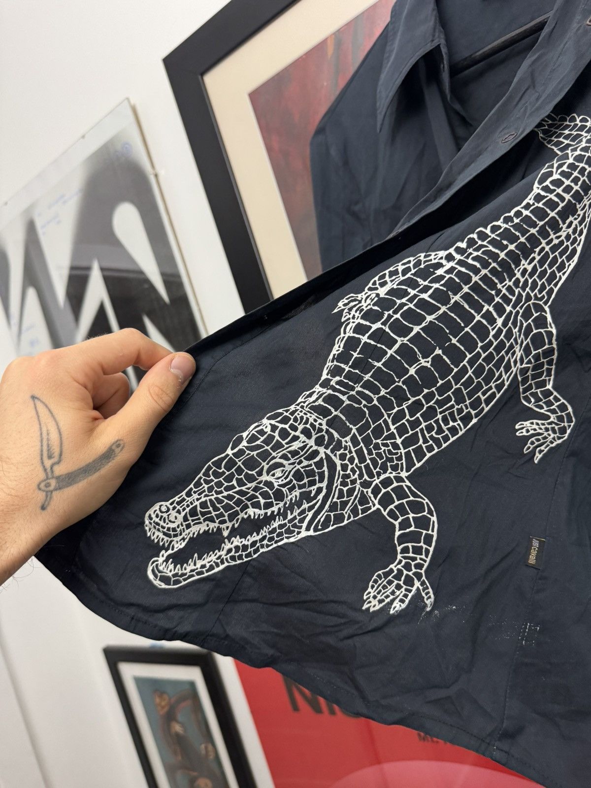 Just Cavalli Just Cavalli Vintage Y2k Button Up Shirt Crocodile Roberto Size M / US 6-8 / IT 42-44 - 3 Thumbnail