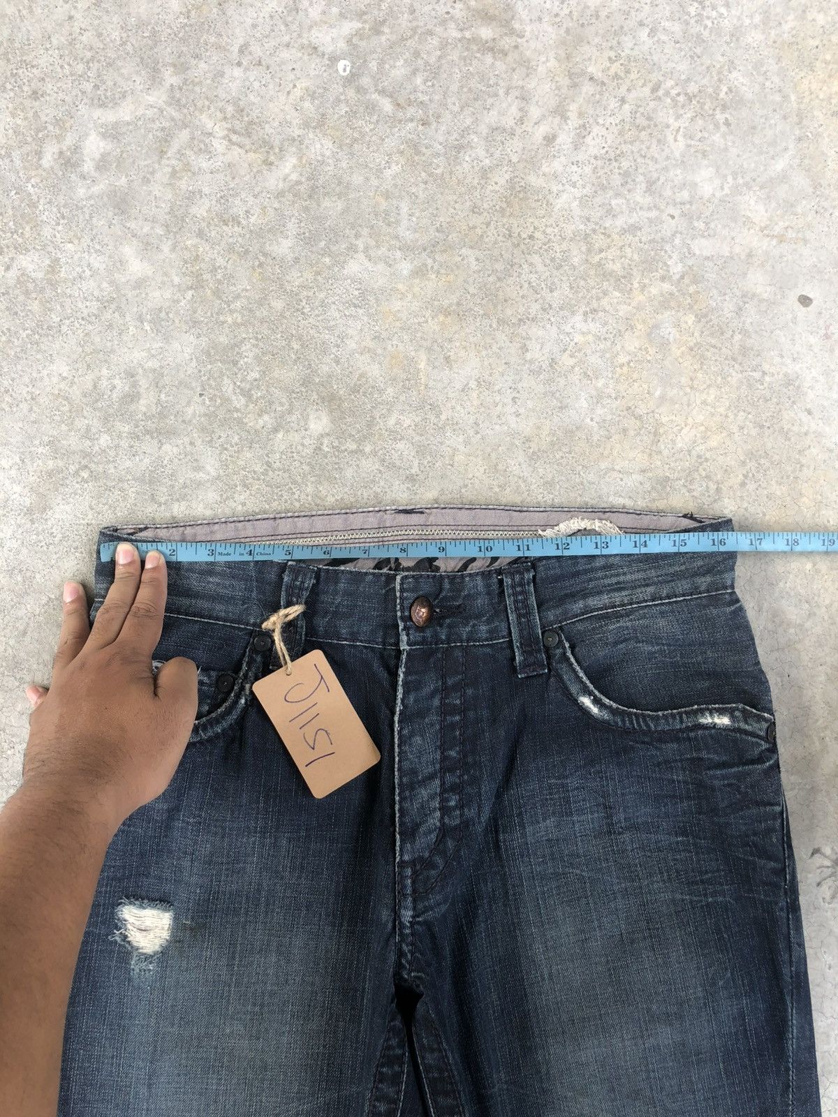 If Six Was Nine Japanese Stitch’s Flared Jeans Distressed Denim Size US 32 / EU 48 - 20 Thumbnail