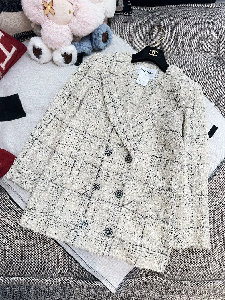 Chanel Chanel Tweed Plaid Blazer from Seoul Collection Size S / US 4 / IT 40 - 8 Thumbnail
