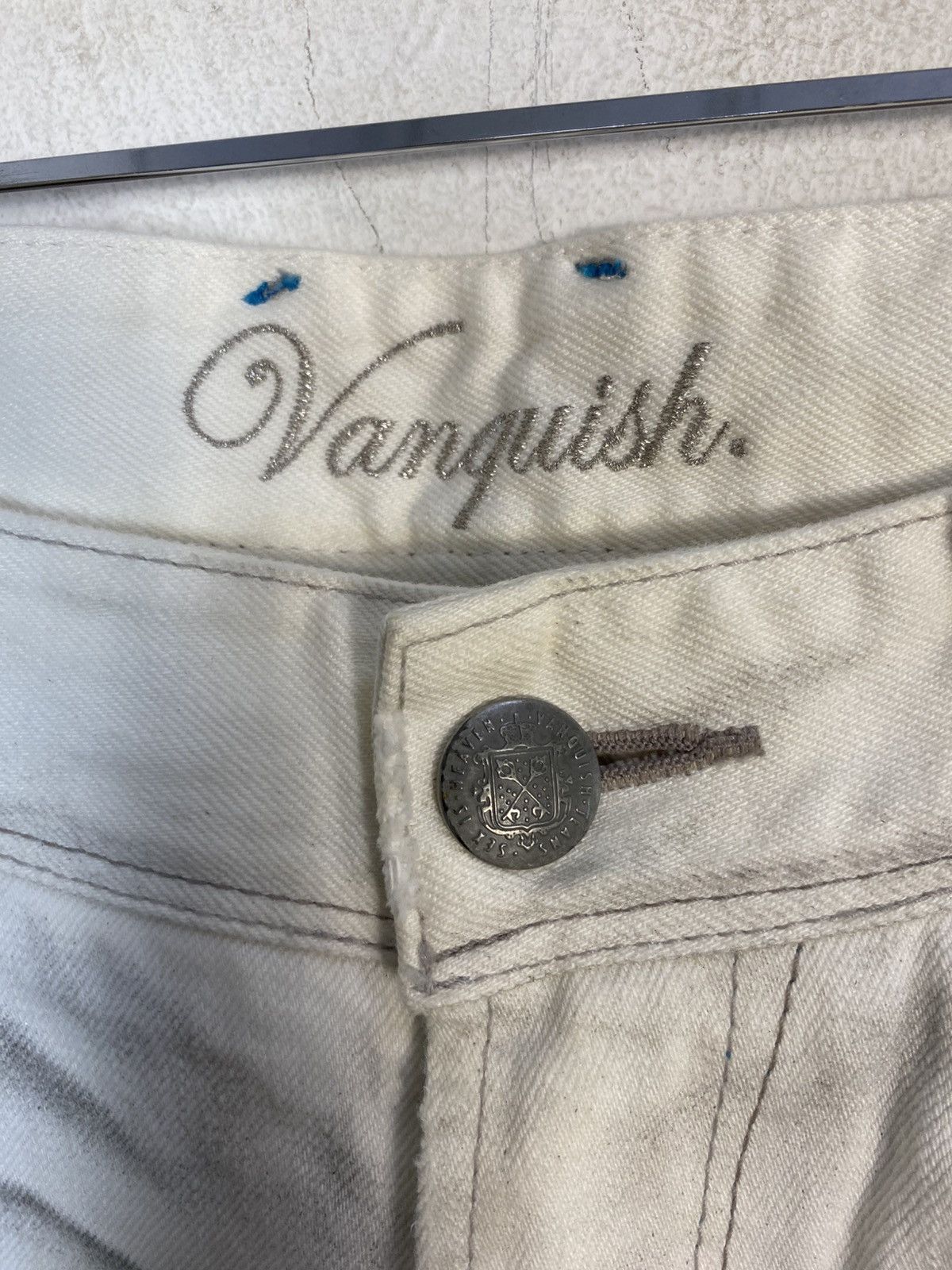 Vanquish Vanquish Gold Japan Denim Jeans Distressed Waist Size 31 Size 31" - 6 Thumbnail