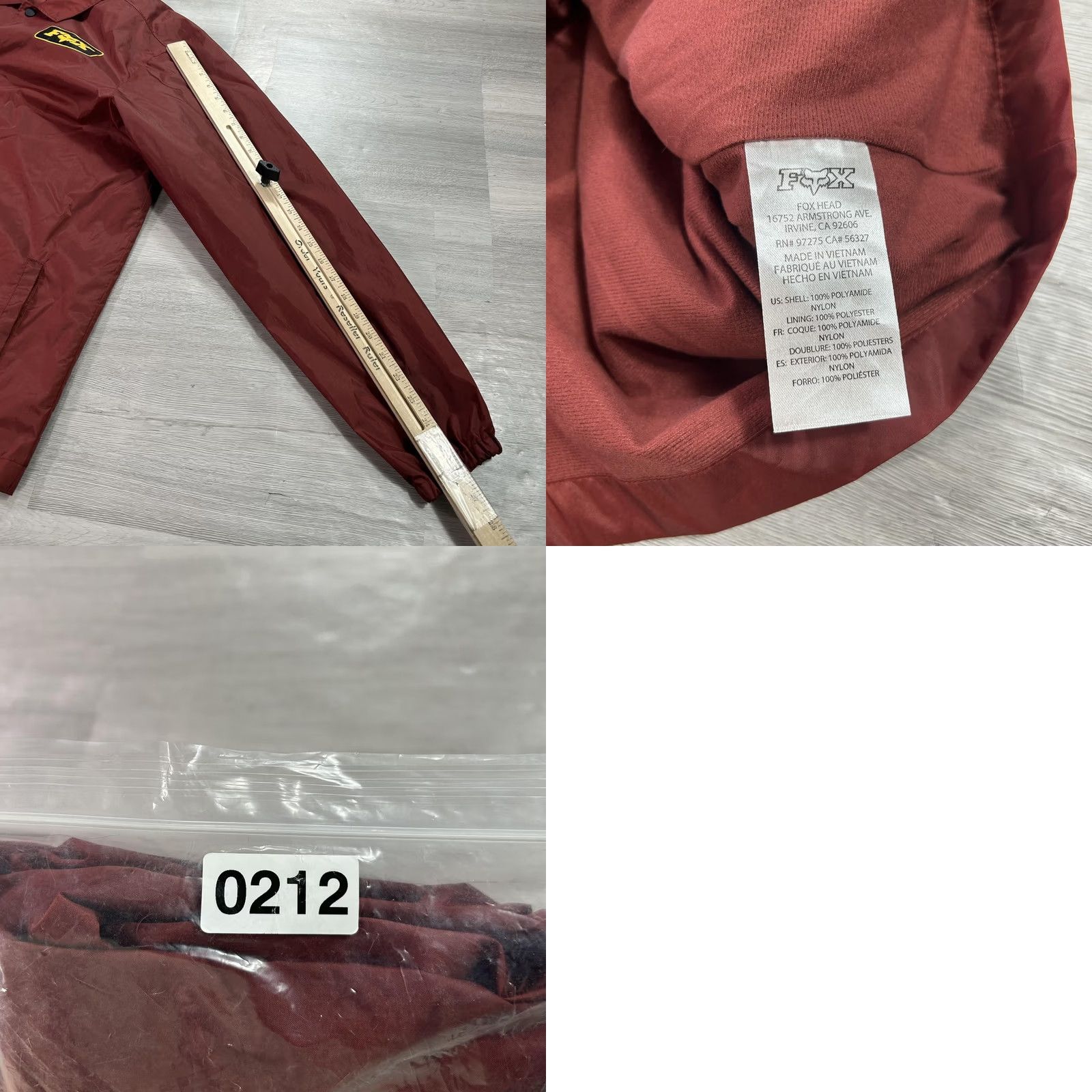 Coach Fox Jacket Mens L Red Coach Snap Front Nylon Lined Windbreaker Moto Size US L / EU 52-54 / 3 - 8 Thumbnail